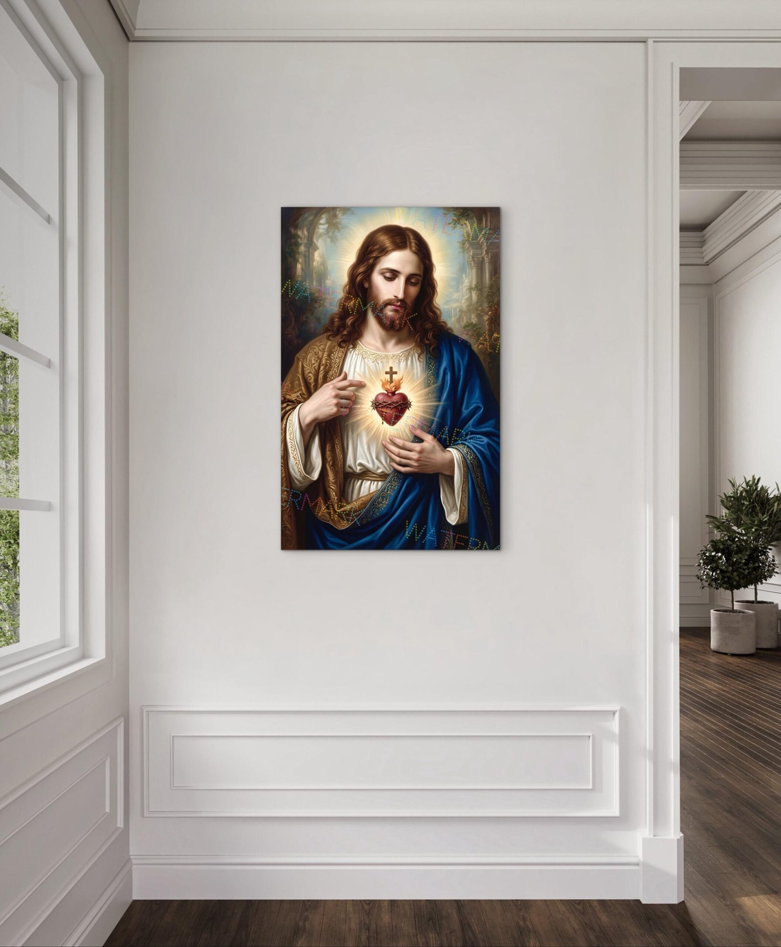 Sacred Heart of Jesus Canvas Art: Catholic Wall Art, Modern Religious Decor - Image 4