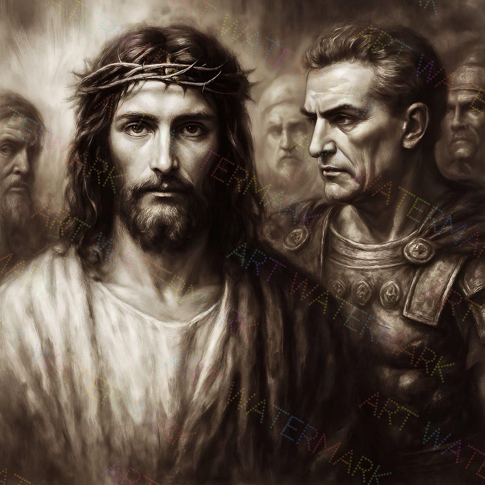 Jesus Condemned by Pilate Canvas Art: Christian Religious Artwork