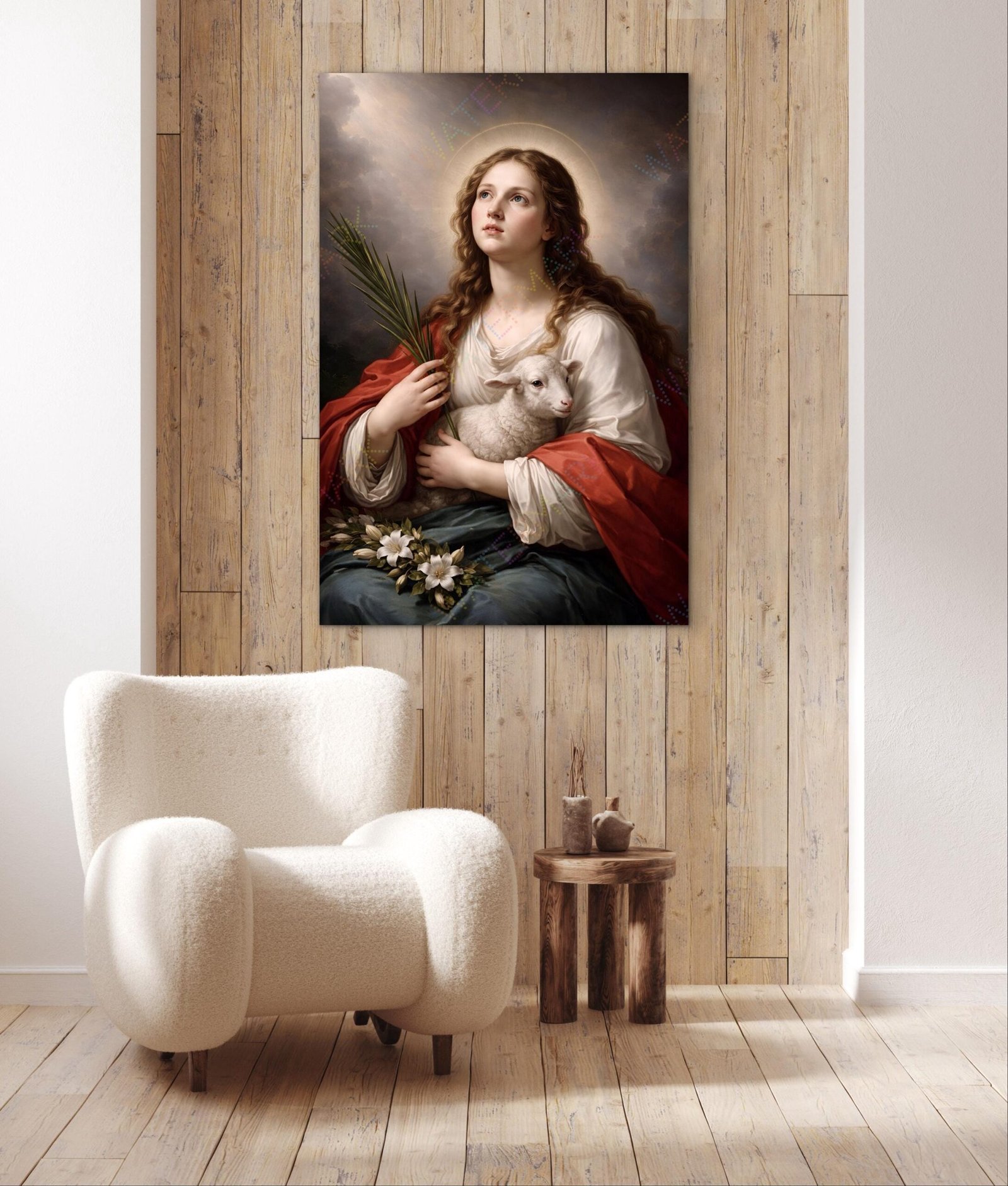 St. Agnes Canvas Print: Catholic Wall Art, Saint Picture - Image 6
