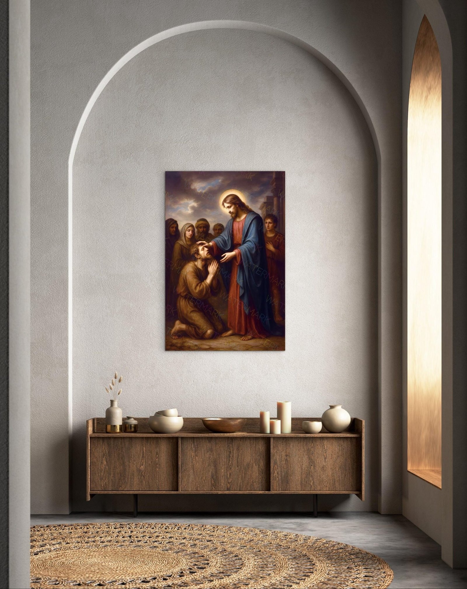 Jesus Healing the Blind Man Digital Download | Biblical Miracle Art Print | Christian Printable Wall Decor | Scripture-Inspired Artwork - Image 5