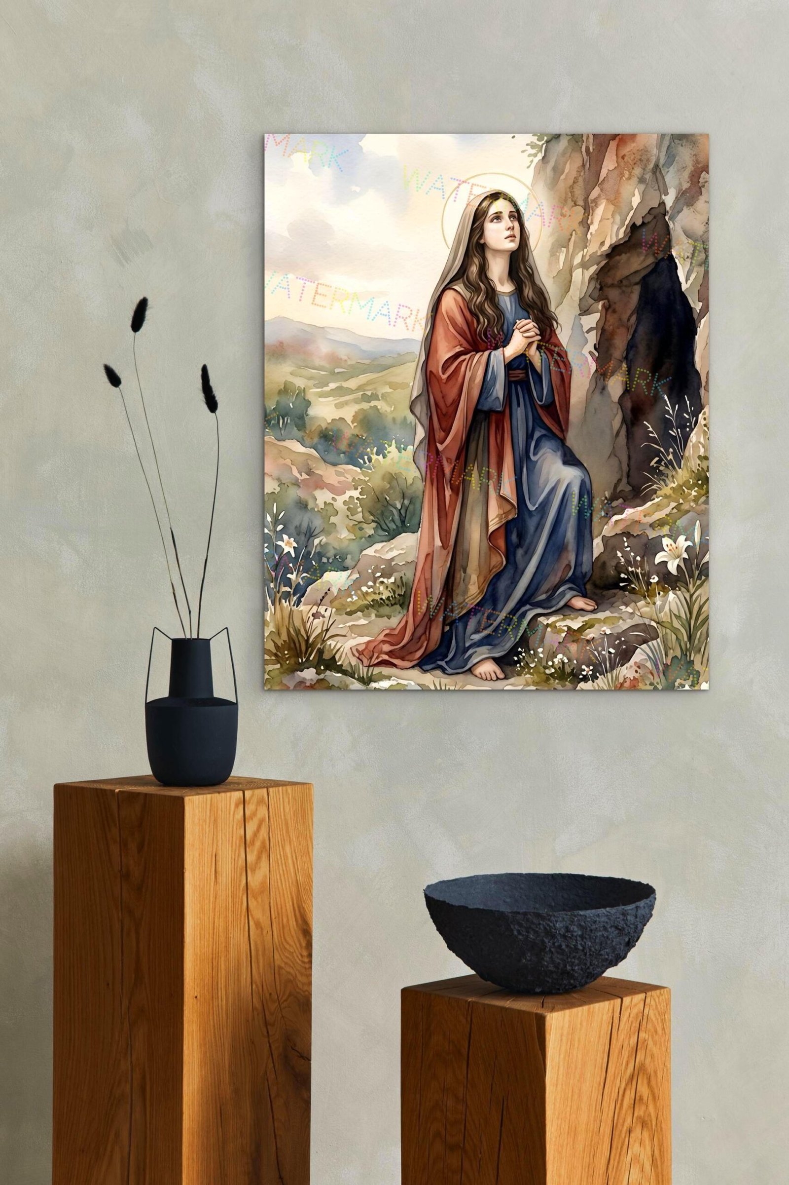 St Mary Magdalene Canvas Print, Catholic Wall Art, Christian Framed Religious Decor - Image 5