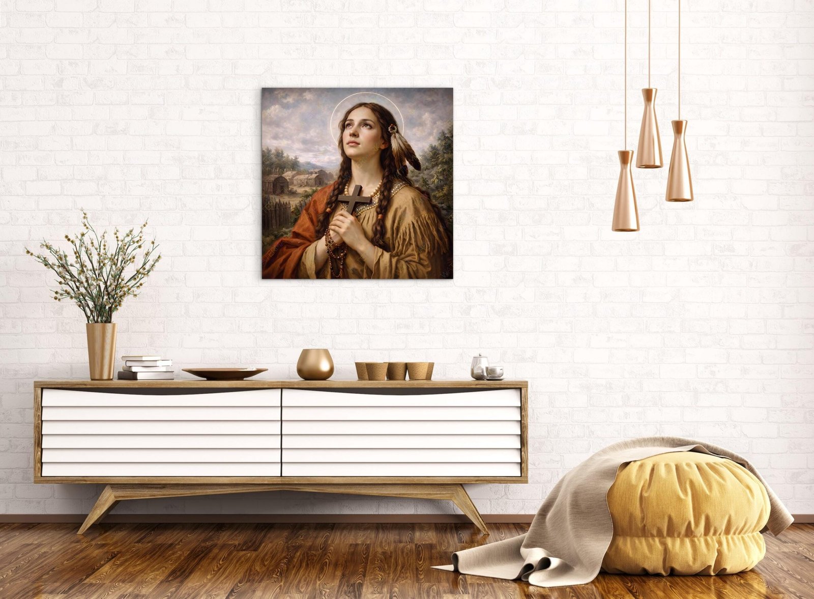 Saint Kateri Tekakwitha Canvas: Catholic Art, Lily of the Mohawks - Image 4