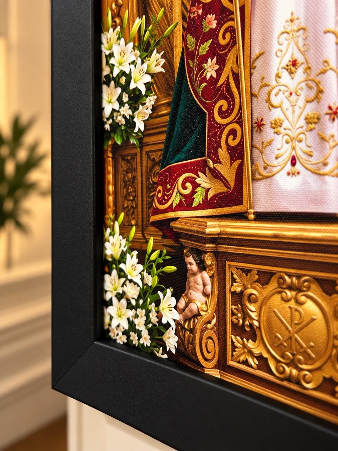 Our Lady of Grace Framed Canvas | Virgin Mary Catholic Wall Art - Image 9