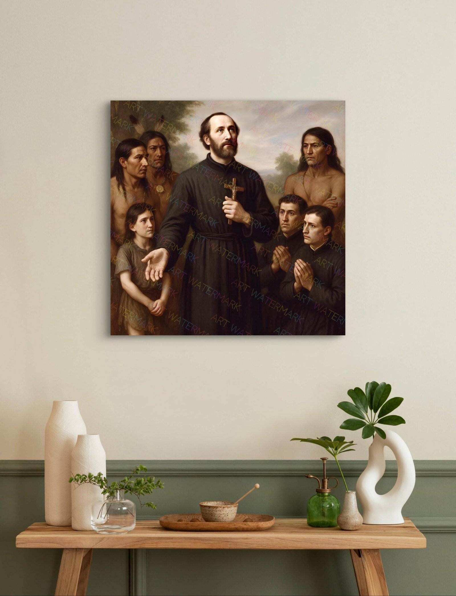 St. Isaac Jogues on Canvas | The North American Martyrs | Saint Art Picture | Jesuit Saints - Image 3