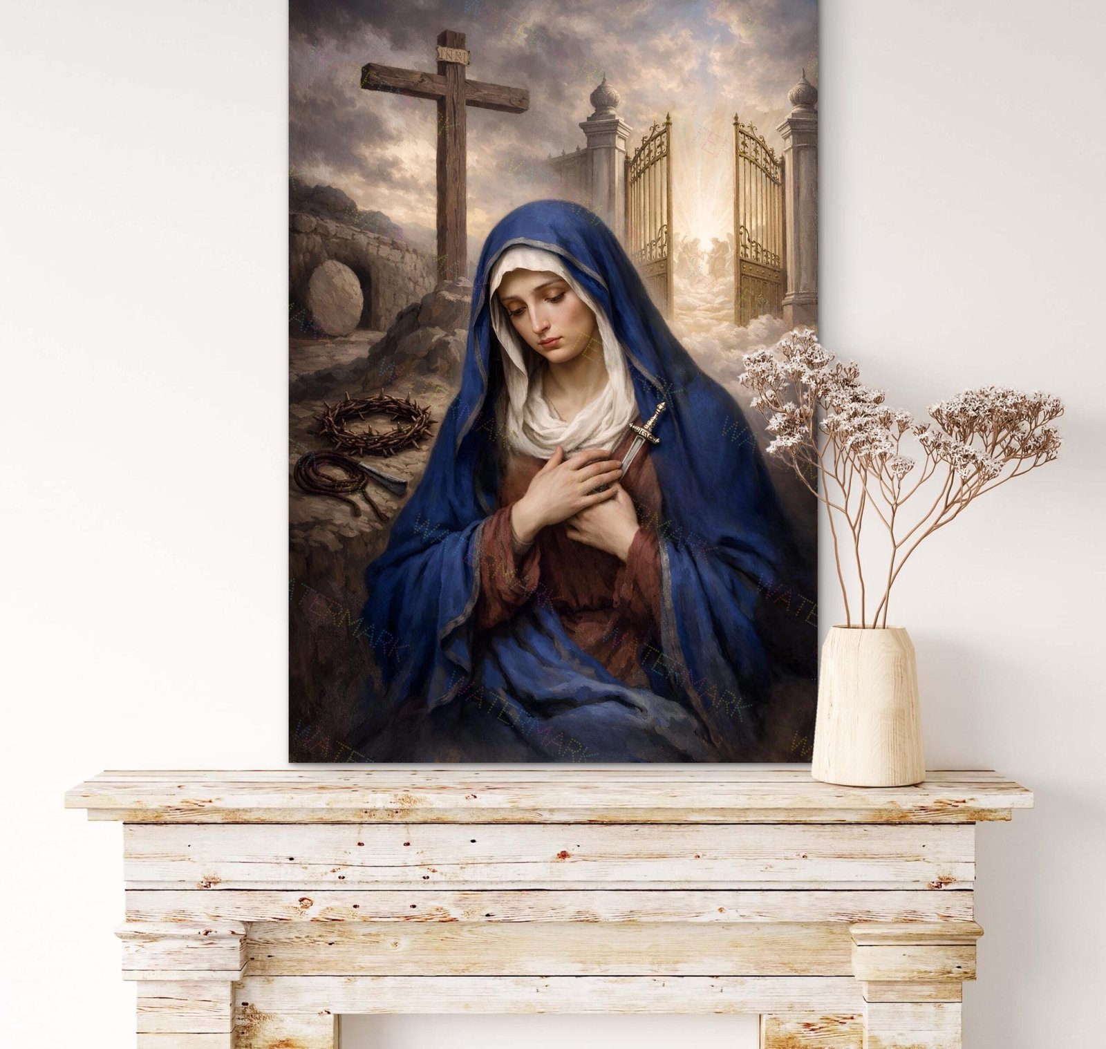 Co-Redemptrix Canvas Art | Mother of Sorrows, Marian Artwork - Image 2