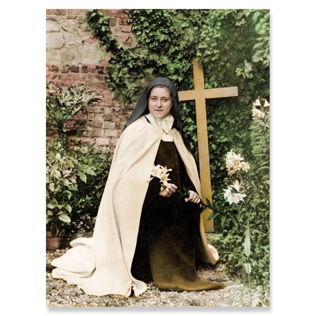 St. Thérèse of Lisieux Canvas Print: The Little Flower, Restored Photo Art