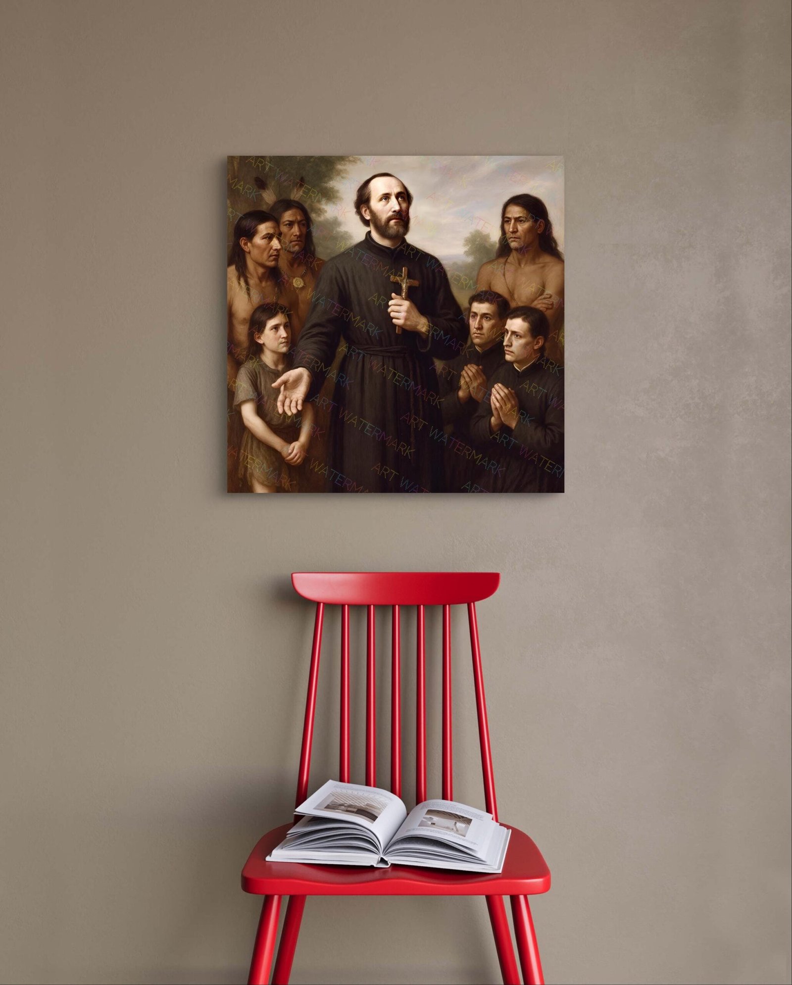 St. Isaac Jogues on Canvas | The North American Martyrs | Saint Art Picture | Jesuit Saints - Image 6