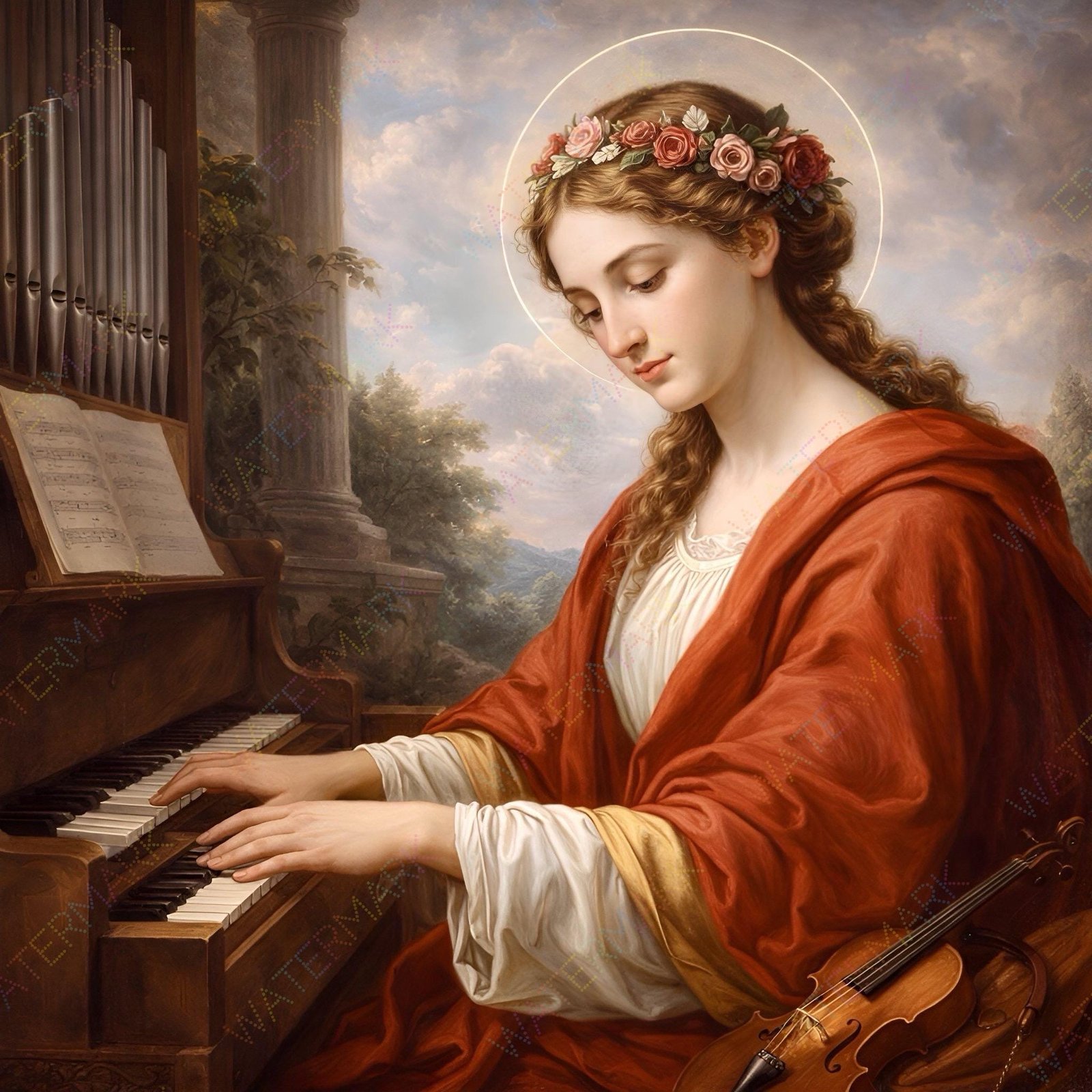 Saint Cecilia Canvas Art: Catholic Patron Saint of Music