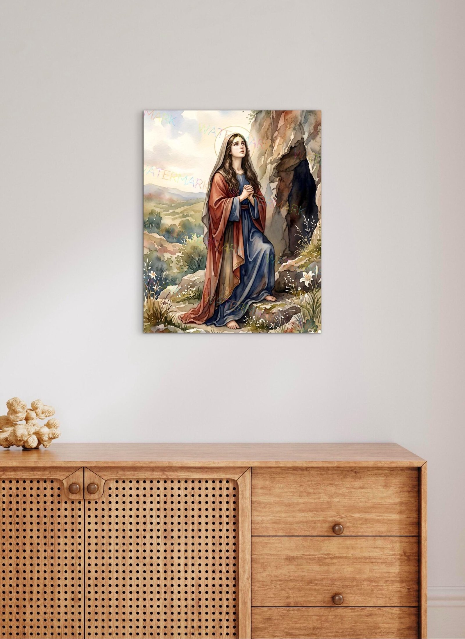 St Mary Magdalene Canvas Print, Catholic Wall Art, Christian Framed Religious Decor - Image 3