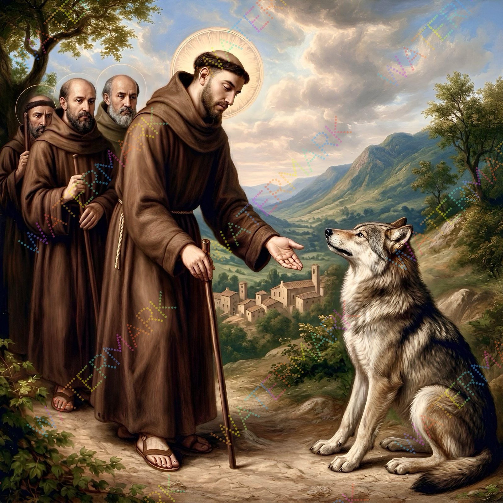 St. Francis of Assisi Canvas Print: Catholic Art, Brother Wolf