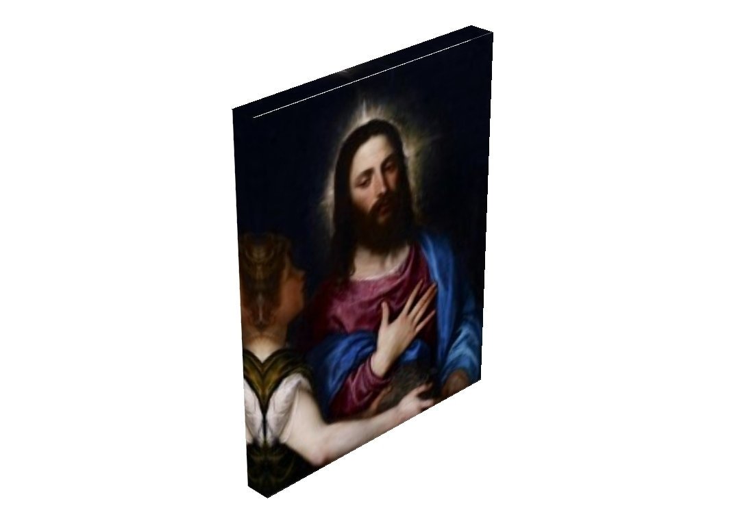 Titian's Temptation of Christ Canvas: Jesus Art Print - Image 2