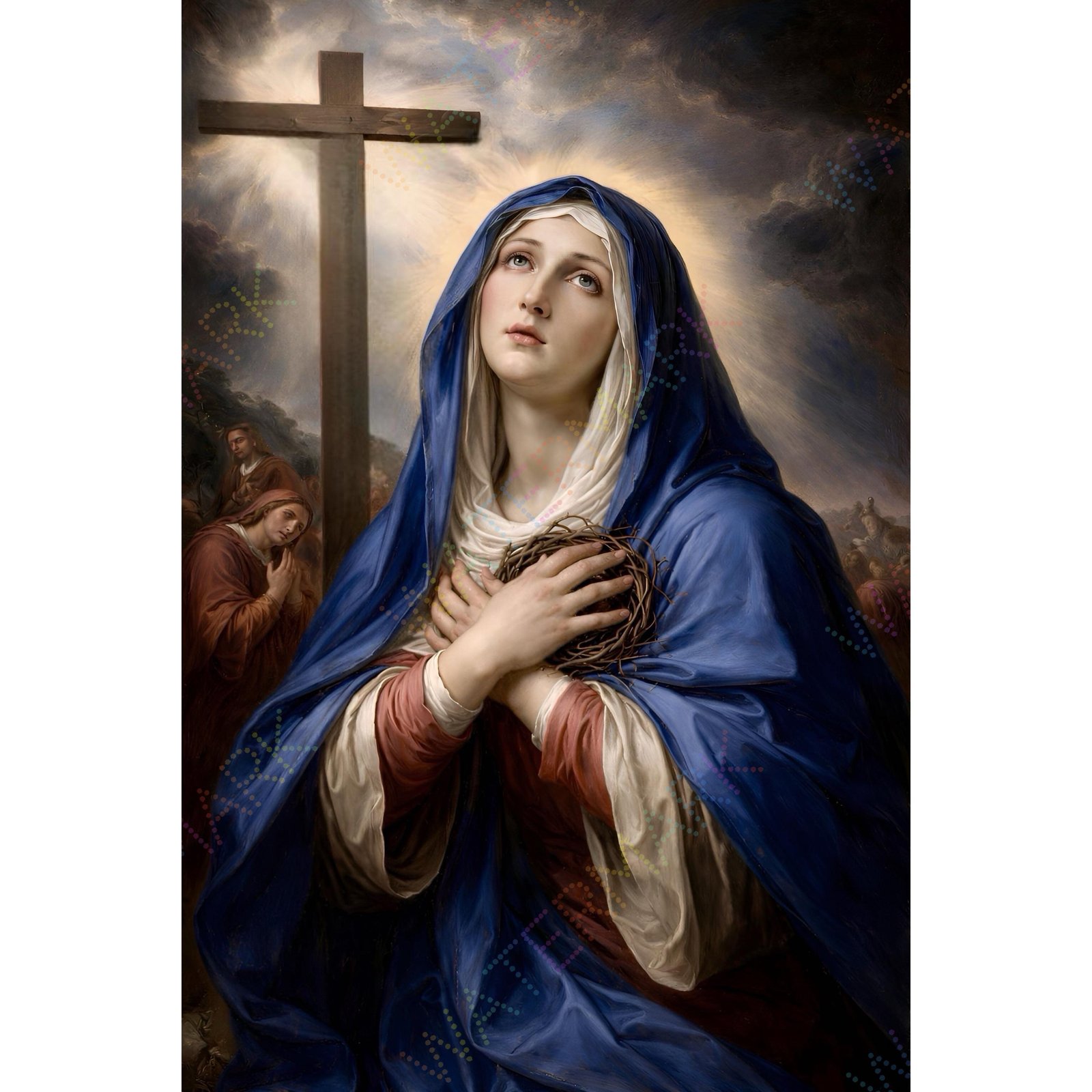 Our Lady of Sorrows at the Foot of the Cross | Crucifixion | Picture on Canvas | Artwork