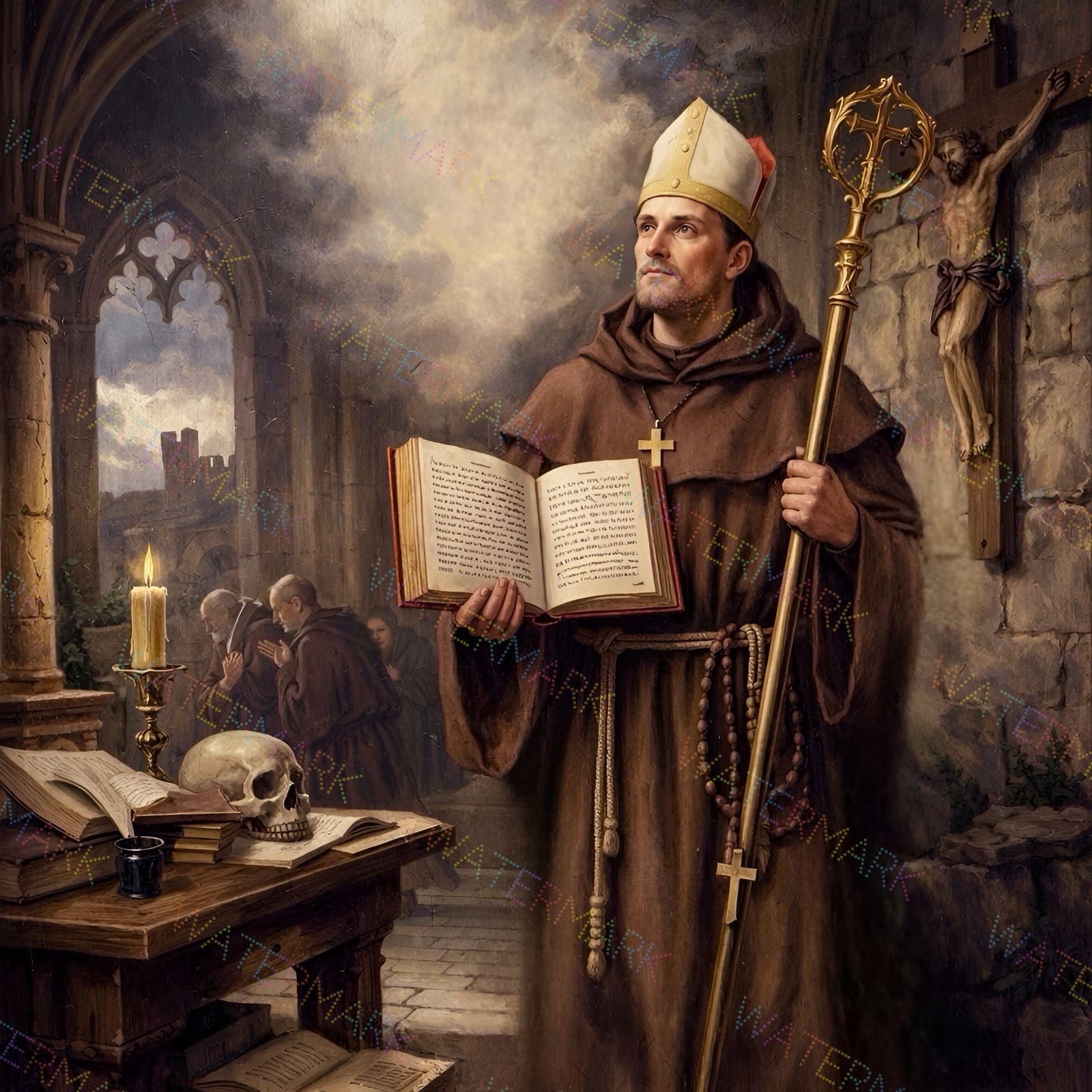 St Bonaventure | Saint Pictures | Catholic Gift | Saint Artwork