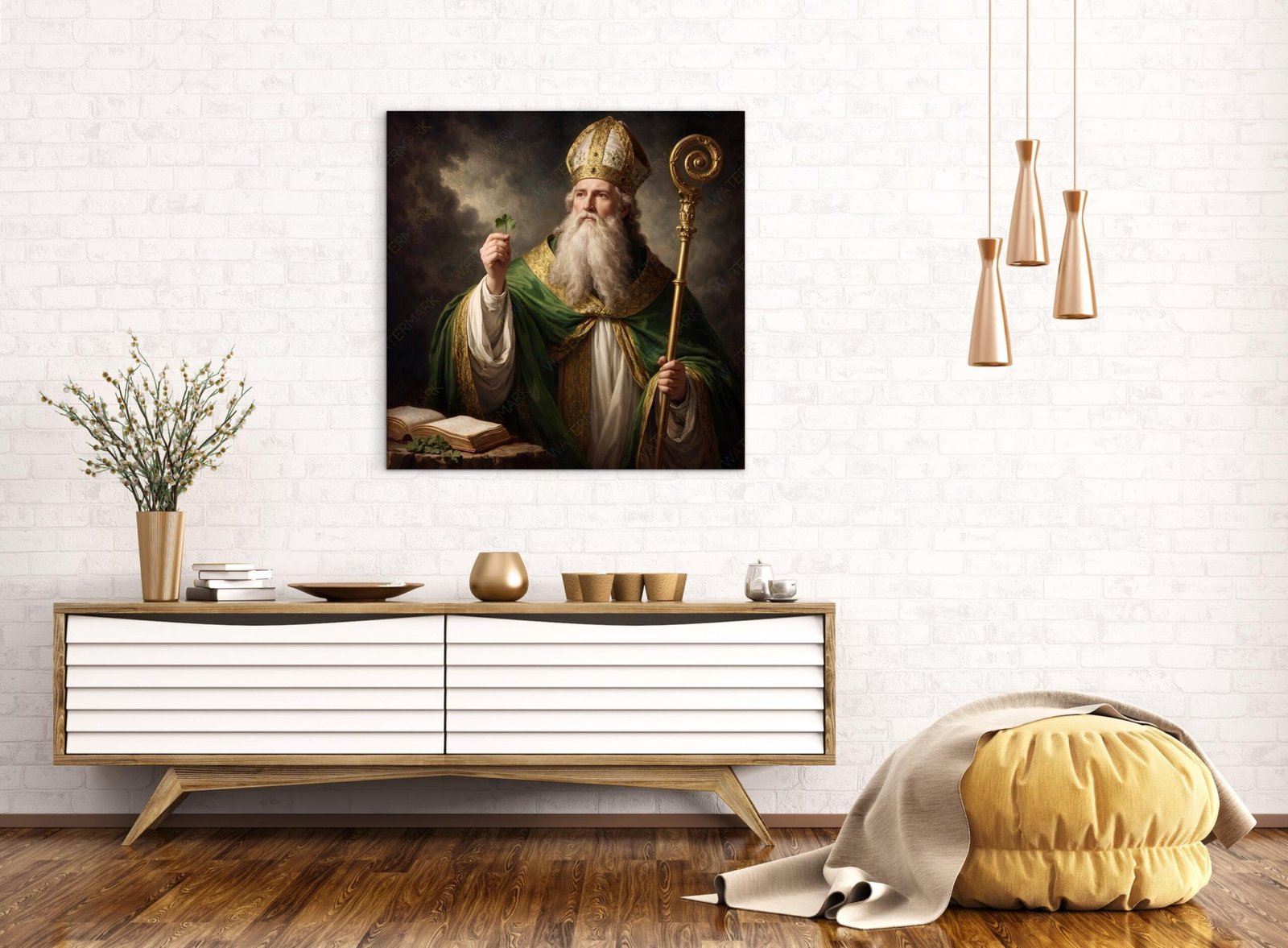 Saint Patrick Canvas Art | Patron Saint of Ireland Wall Artwork (Ready to Hang) - Image 3
