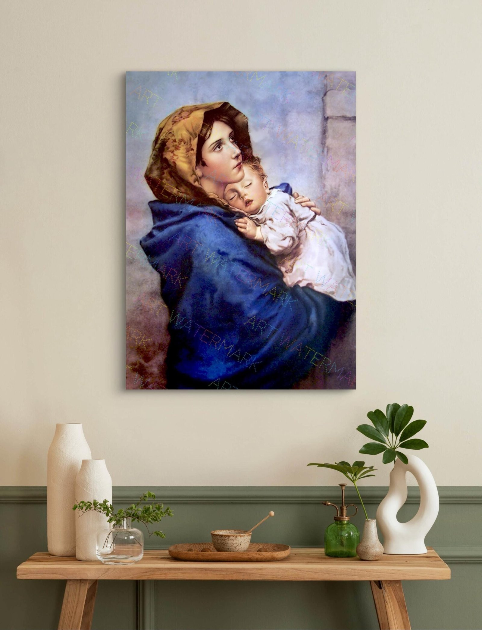 Madonna of the Streets Canvas Print: Vintage Virgin Mary and Child Jesus - Image 4