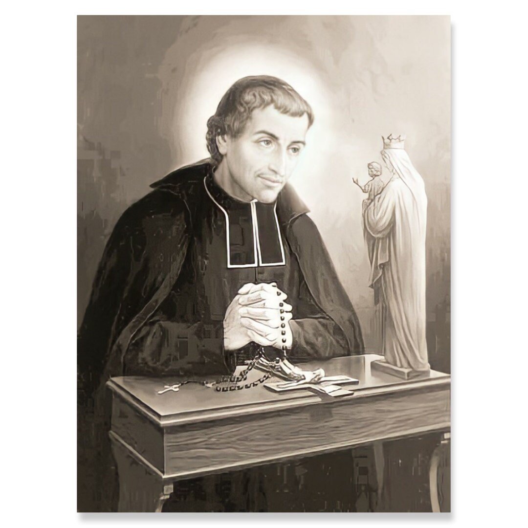 St. Louis de Montfort Canvas Art: Saint of True Devotion to Mary (8x10)