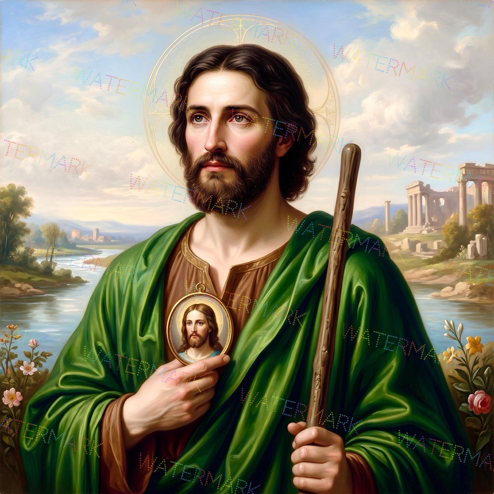St. Jude Digital Art | Catholic Saint Printable | Patron of Hope Religious Wall Decor