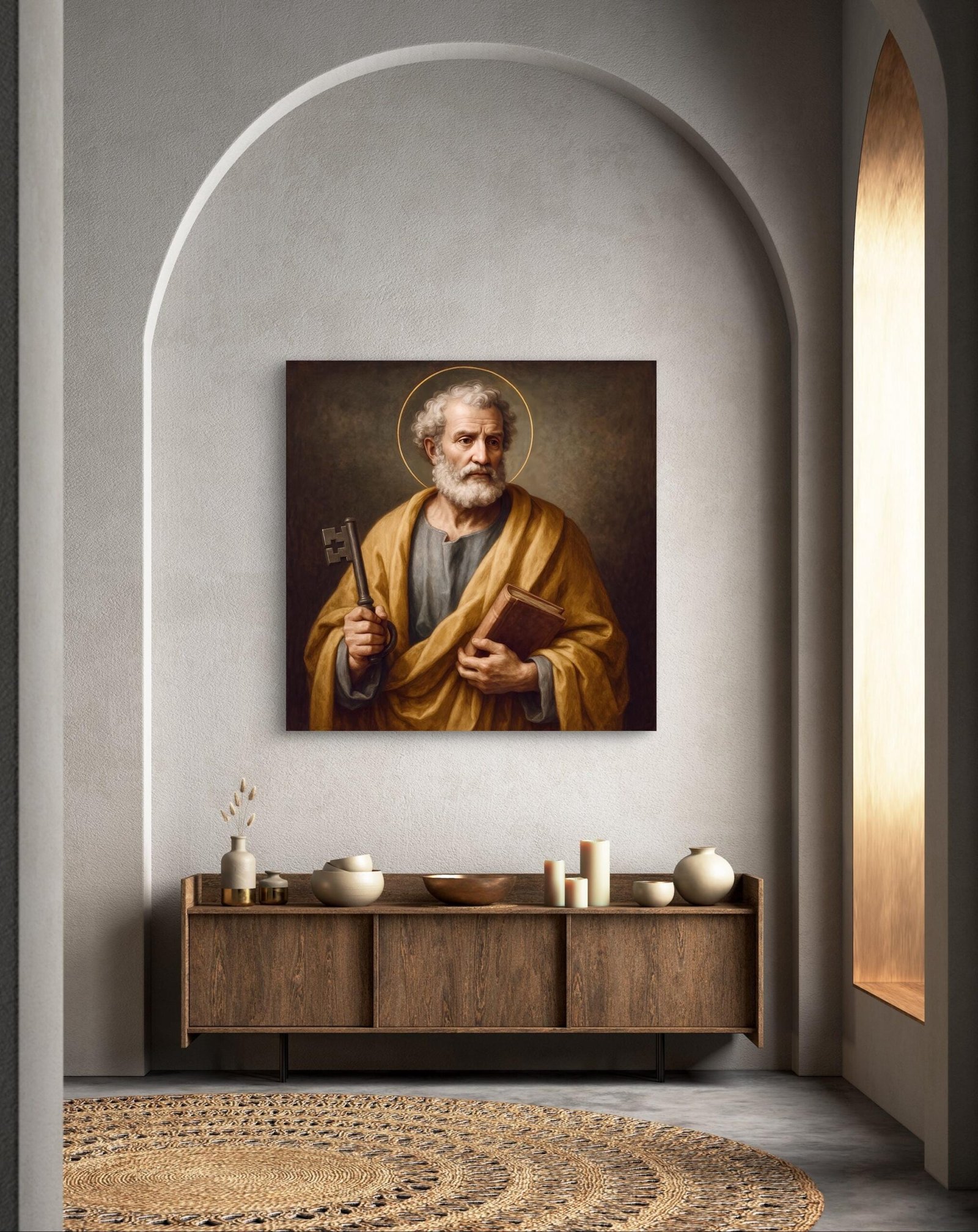 St Peter Canvas Print | Apostle, First Pope, Devotional Art - Image 3
