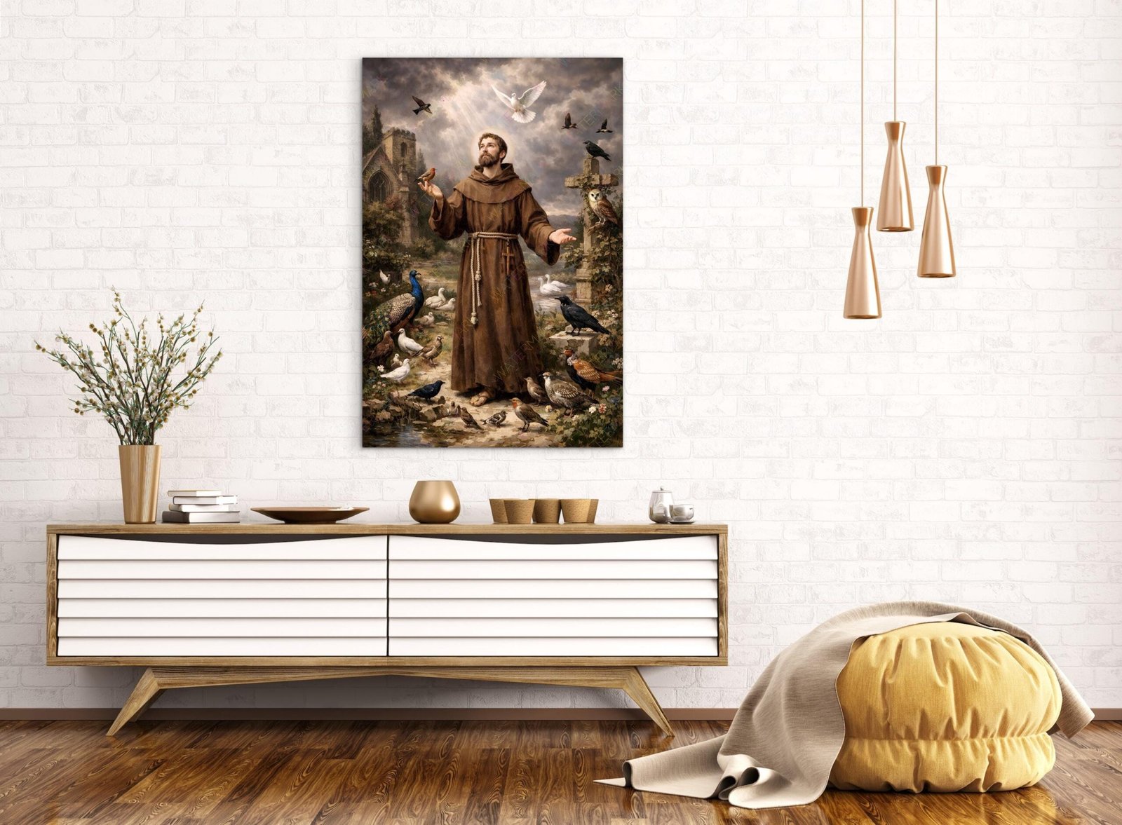 St Francis of Assisi & Birds Print – Catholic Saint Art – Digital Download - Image 6