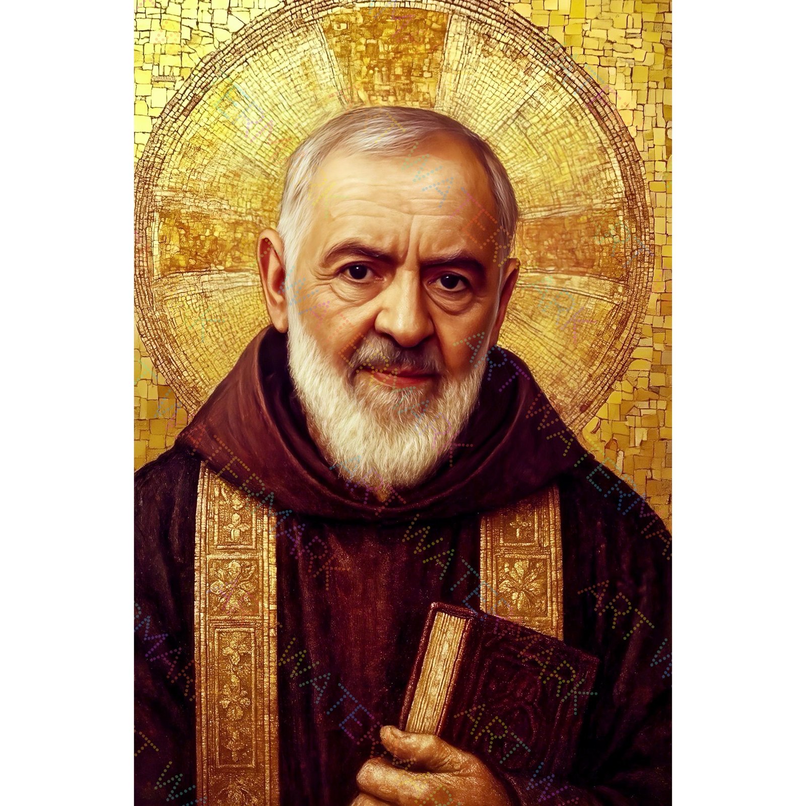 Padre Pio Canvas Wall Art: Catholic Saint Decor, Religious Gift