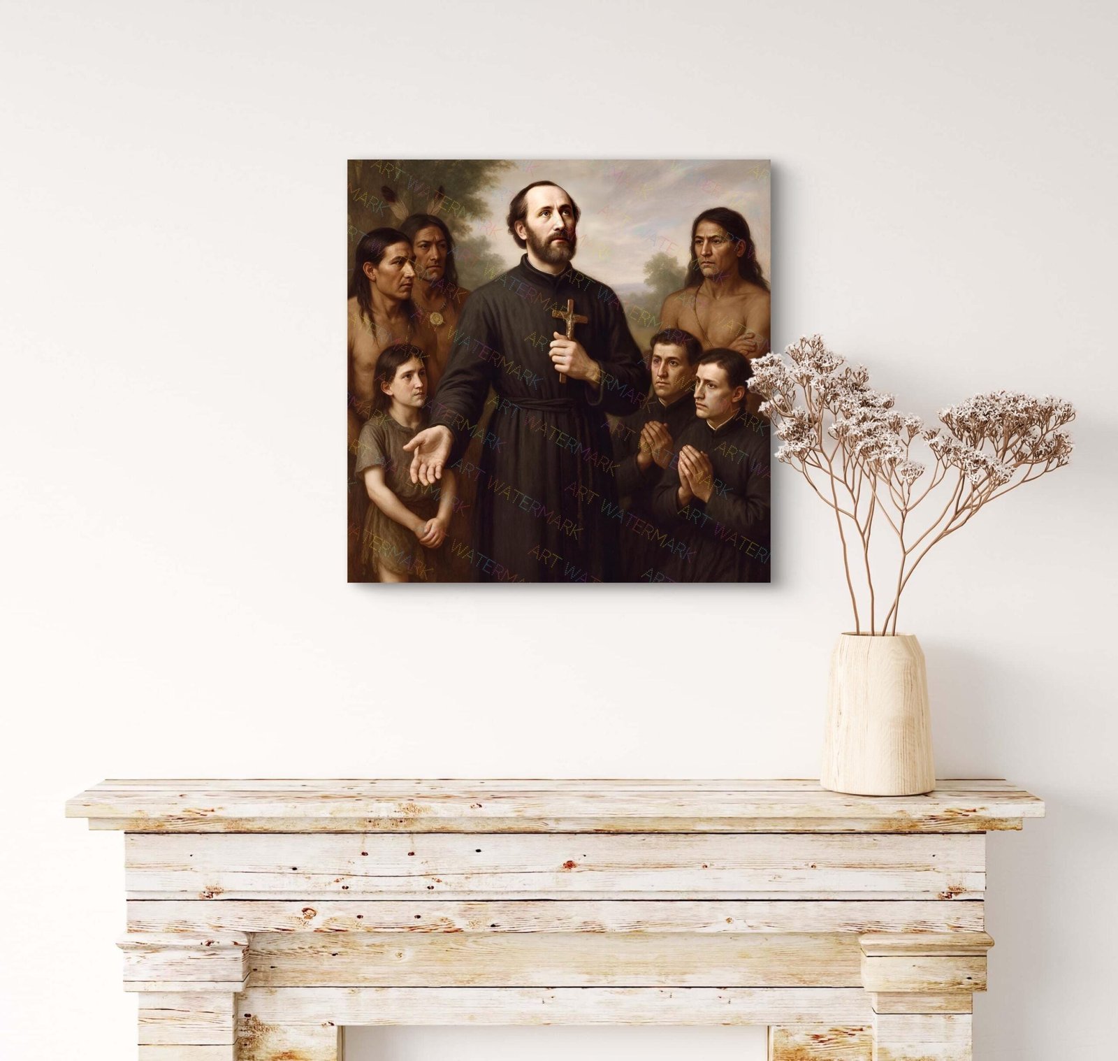 St. Isaac Jogues on Canvas | The North American Martyrs | Saint Art Picture | Jesuit Saints - Image 2