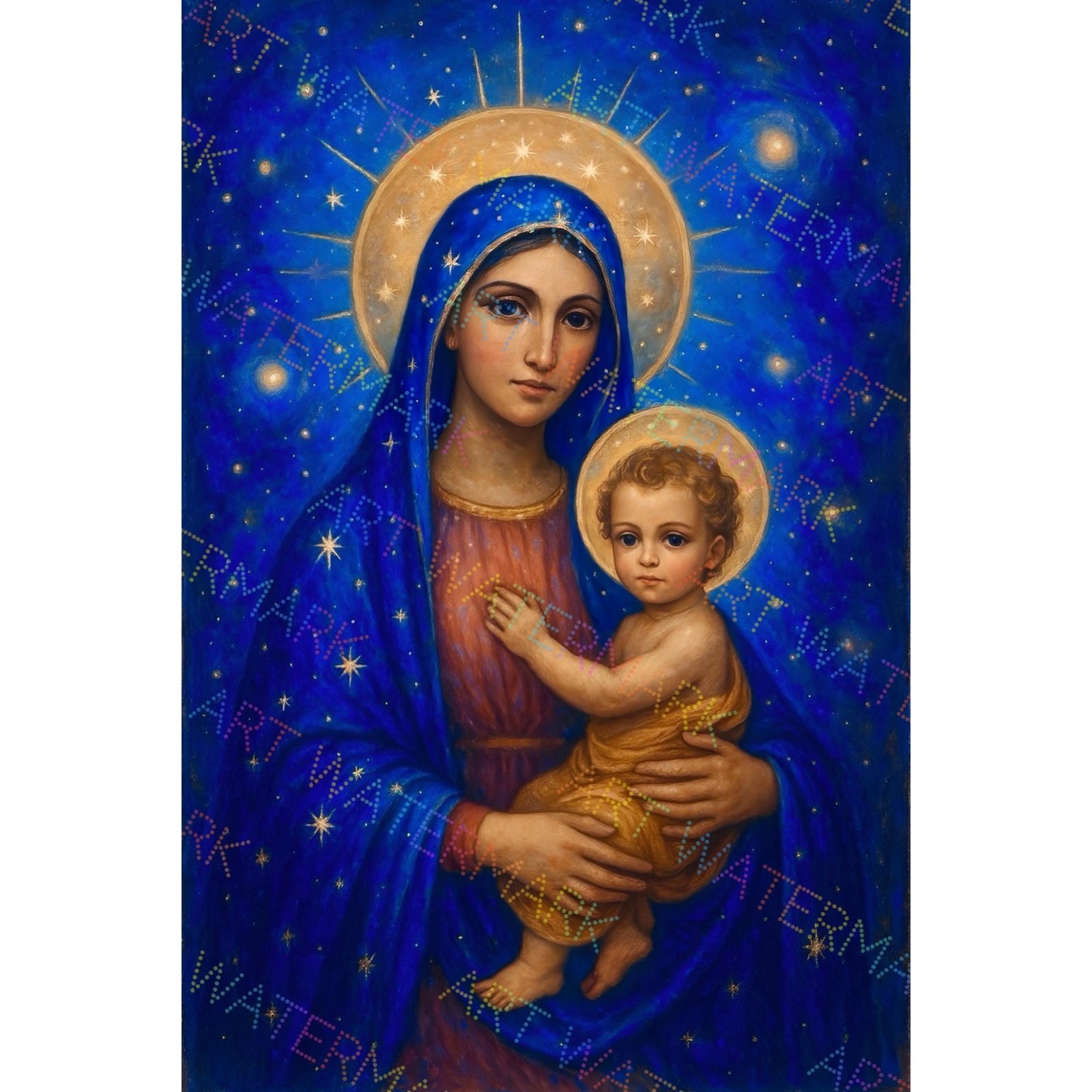 Queen of Heaven Canvas Print: Virgin Mary, Catholic Wall Art