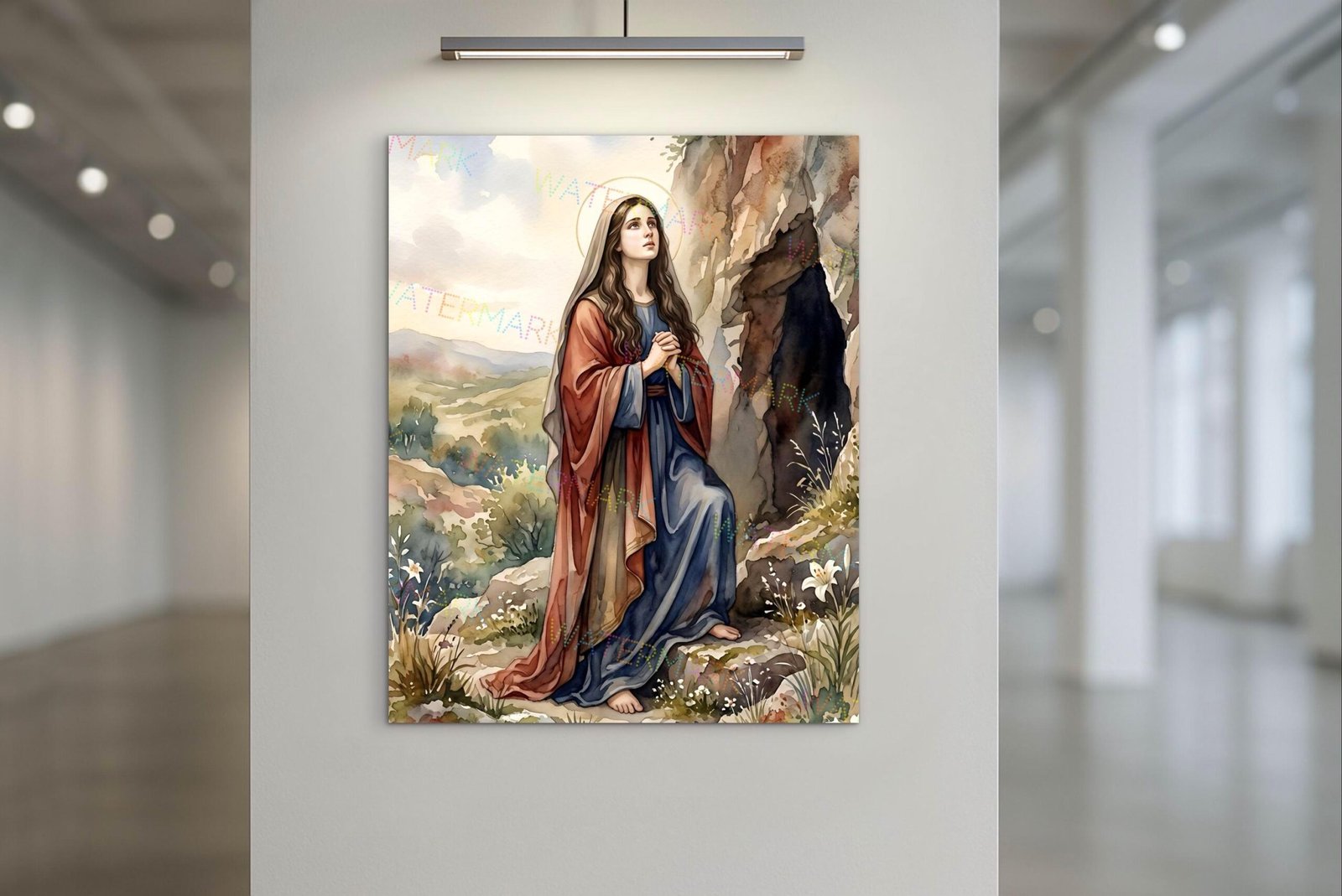 St Mary Magdalene Canvas Print, Catholic Wall Art, Christian Framed Religious Decor - Image 2