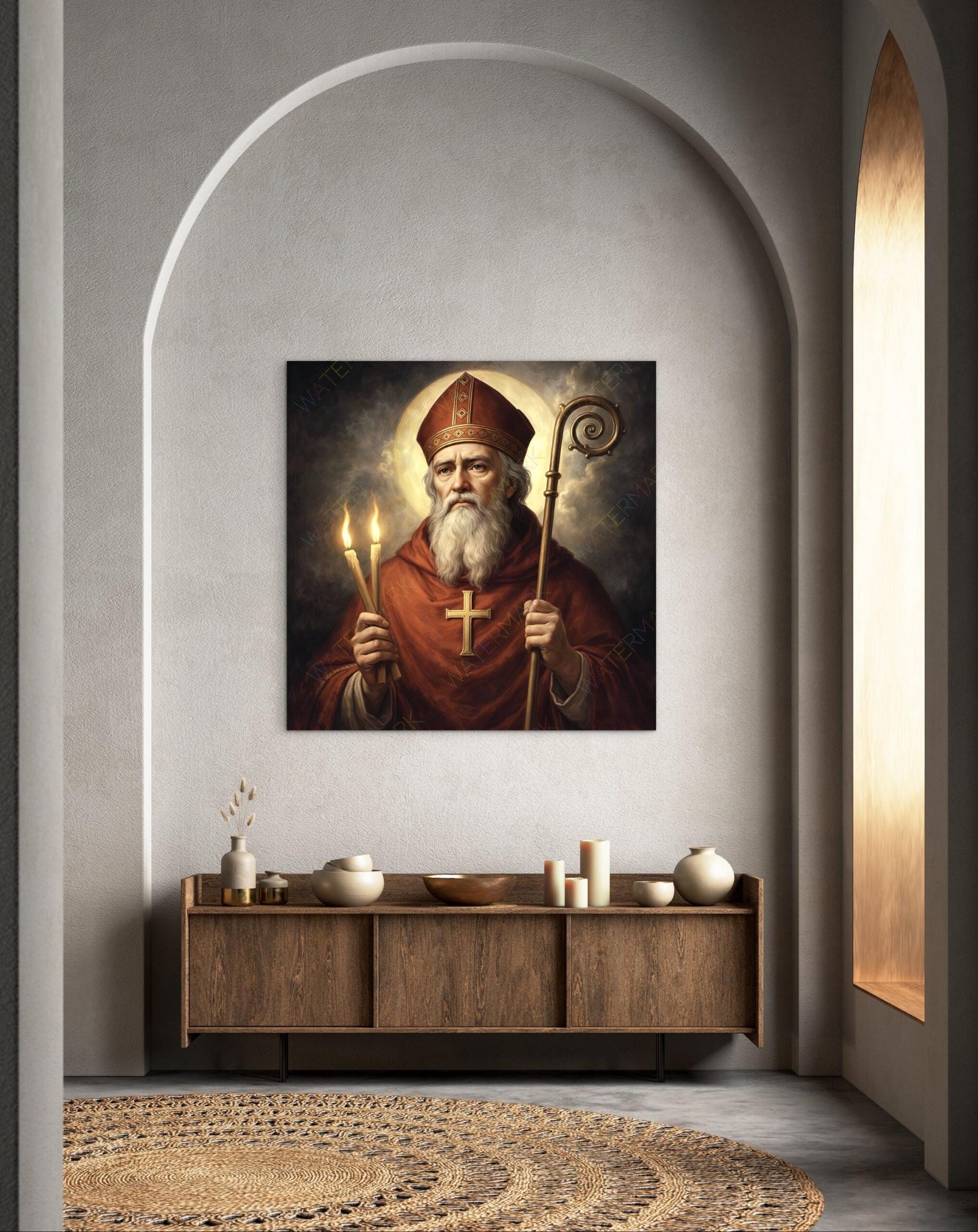 St. Blaise Canvas Art: Catholic Patron Saint Print - Image 6