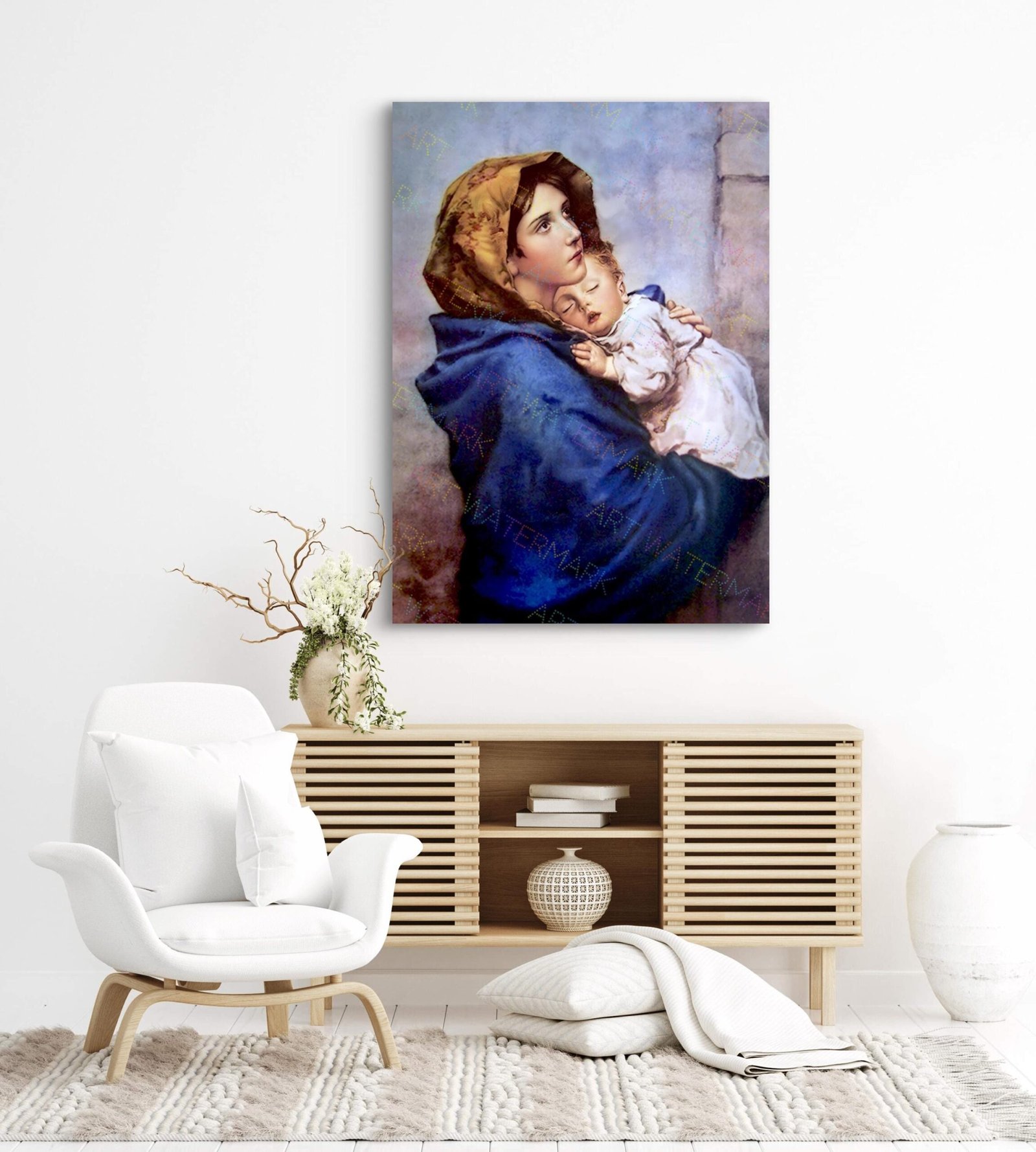 Madonna of the Streets Canvas Print: Vintage Virgin Mary and Child Jesus - Image 5