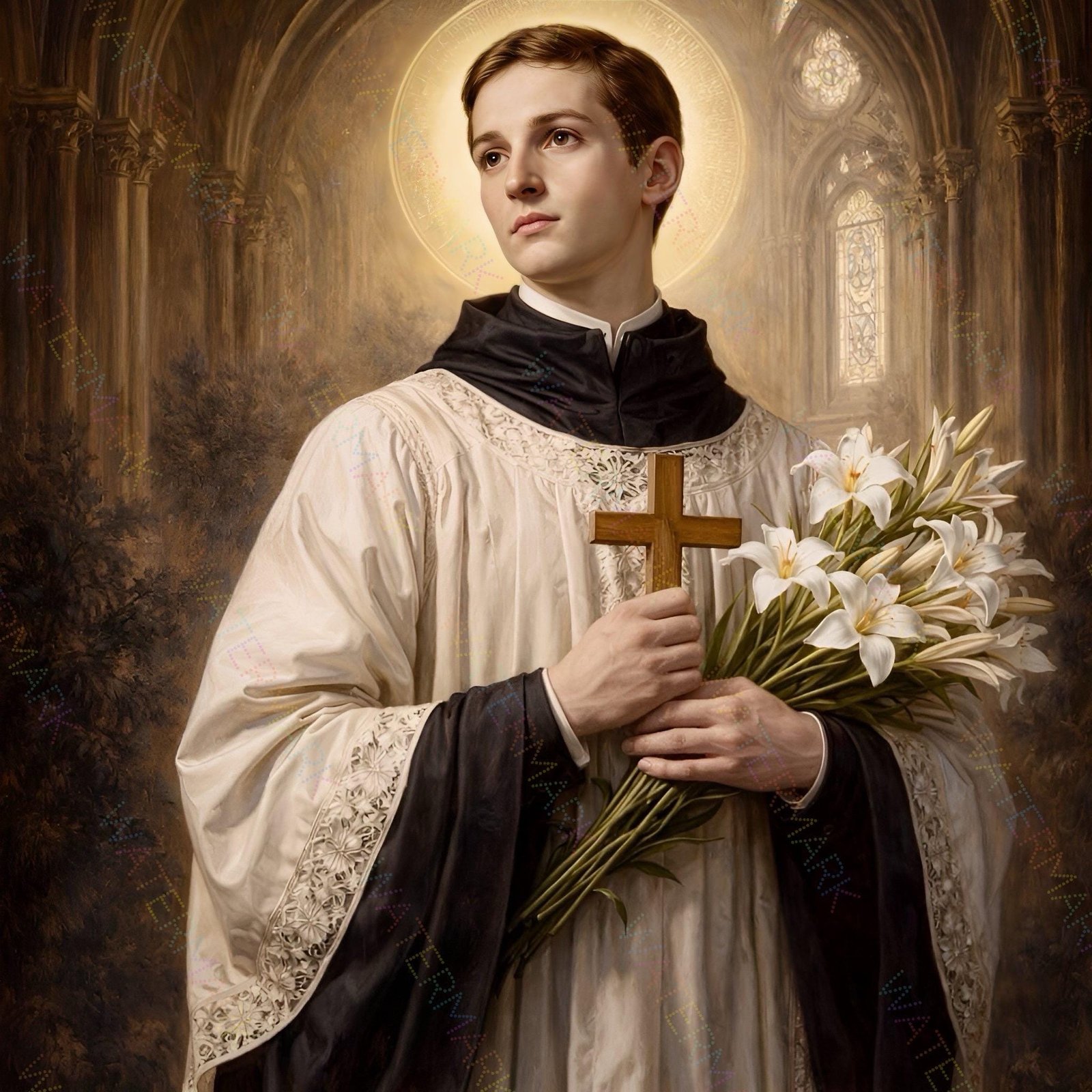 Saint Aloysius Gonzaga Canvas Art: Catholic Gift
