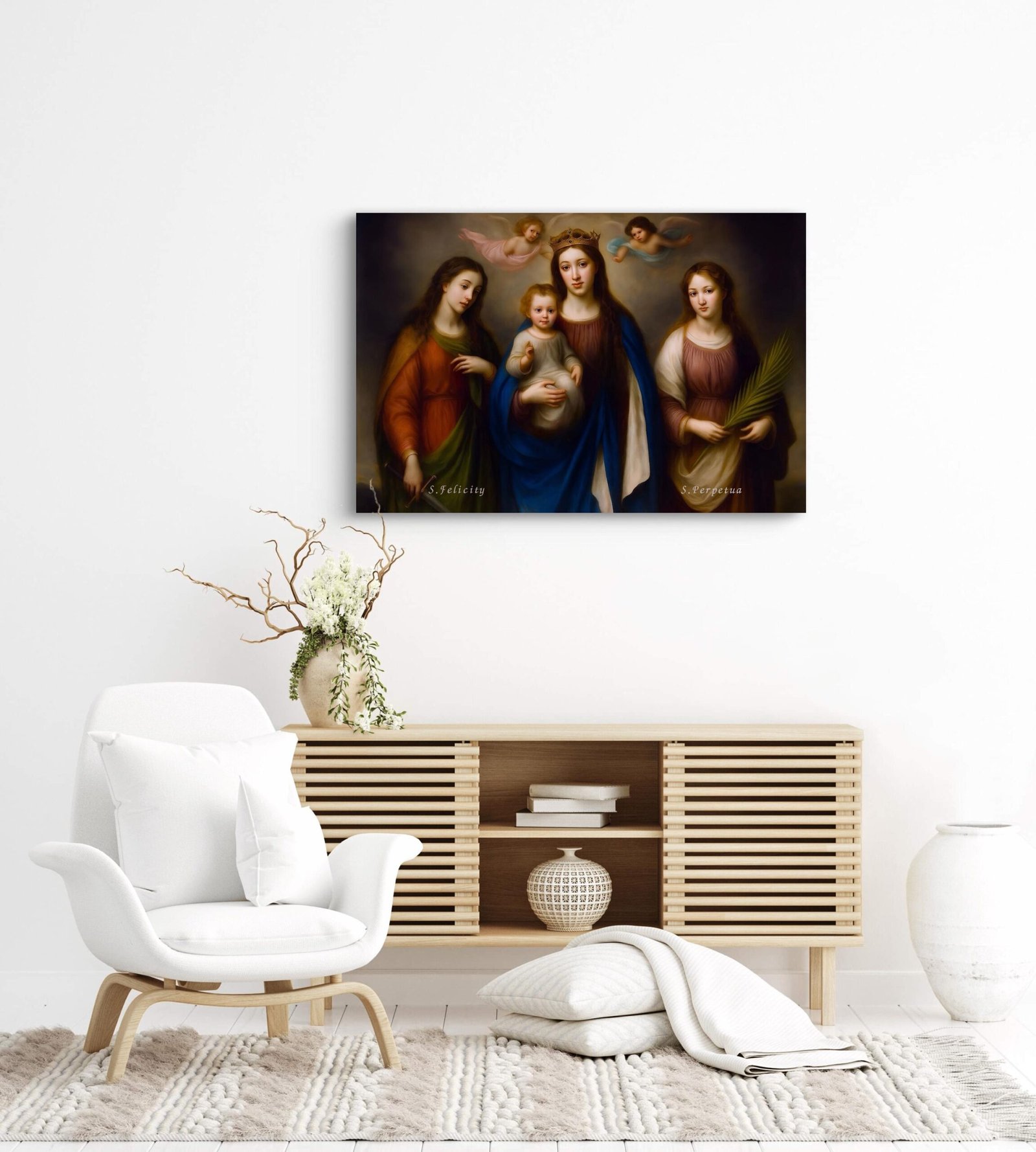 Saint Felicity and Perpetua Canvas Art: Catholic Religious Decor - Image 6