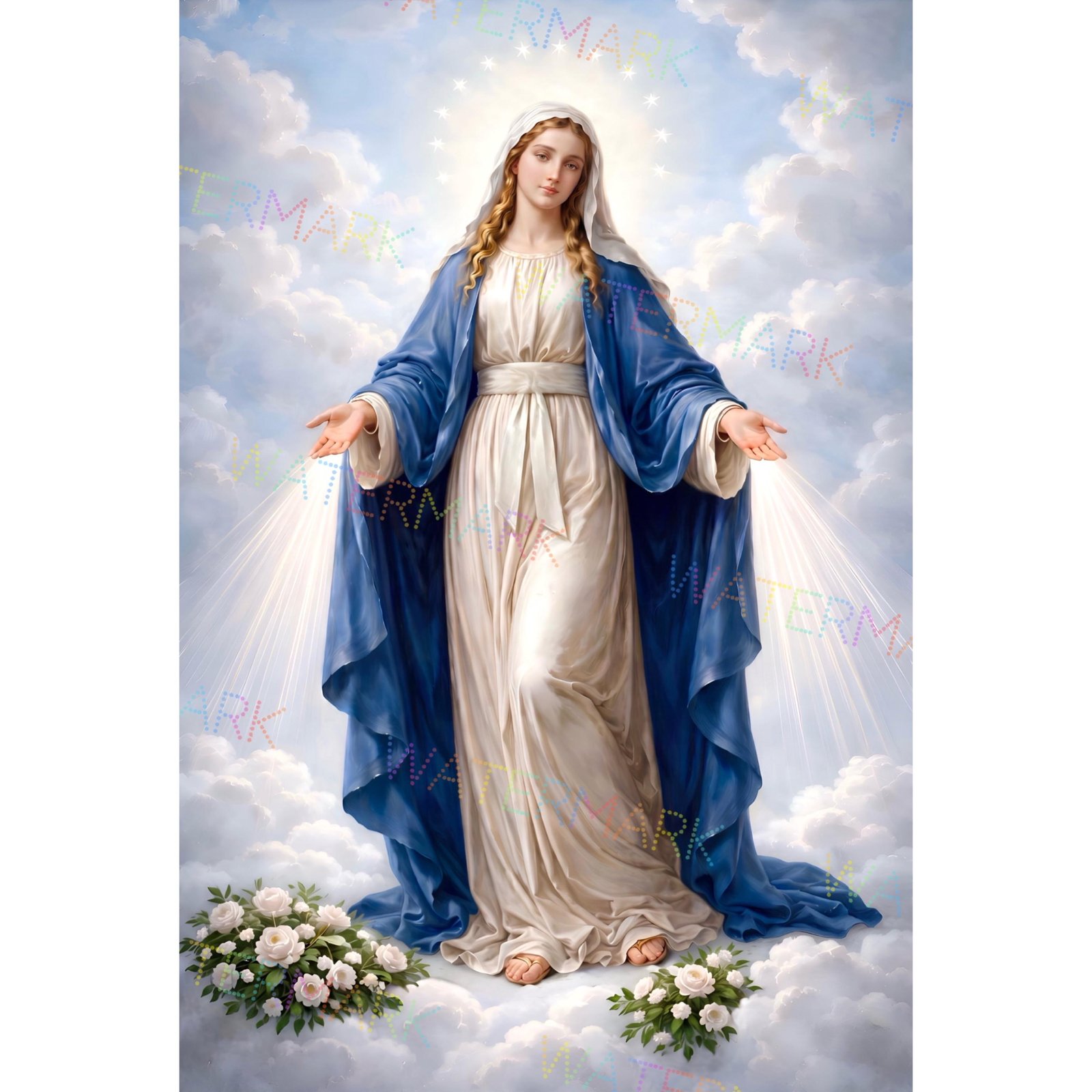 Our Lady of Grace Canvas Print – Virgin Mary Catholic Wall Art