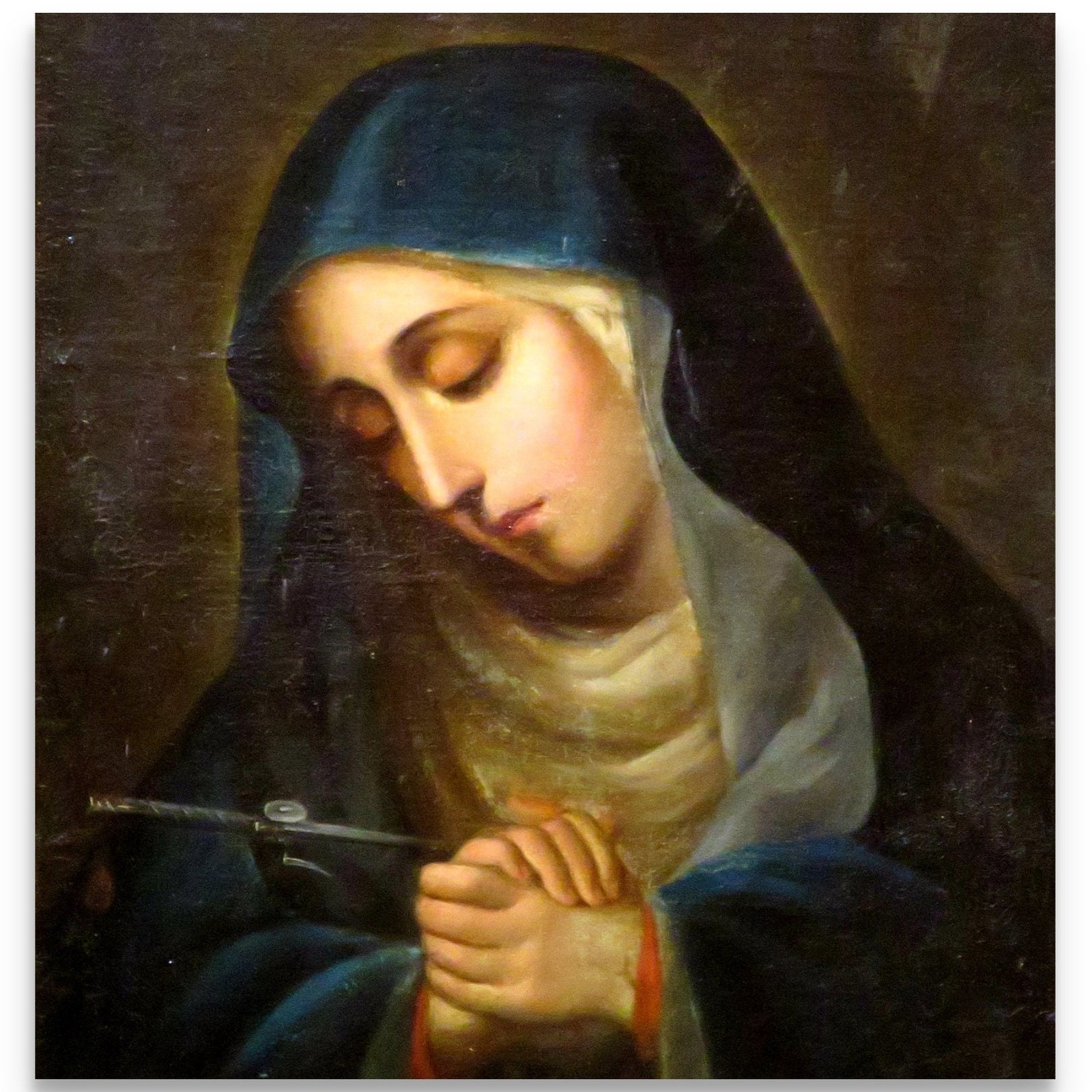 Our Lady of Sorrows Canvas Art: Sorrowful Virgin Mary Print