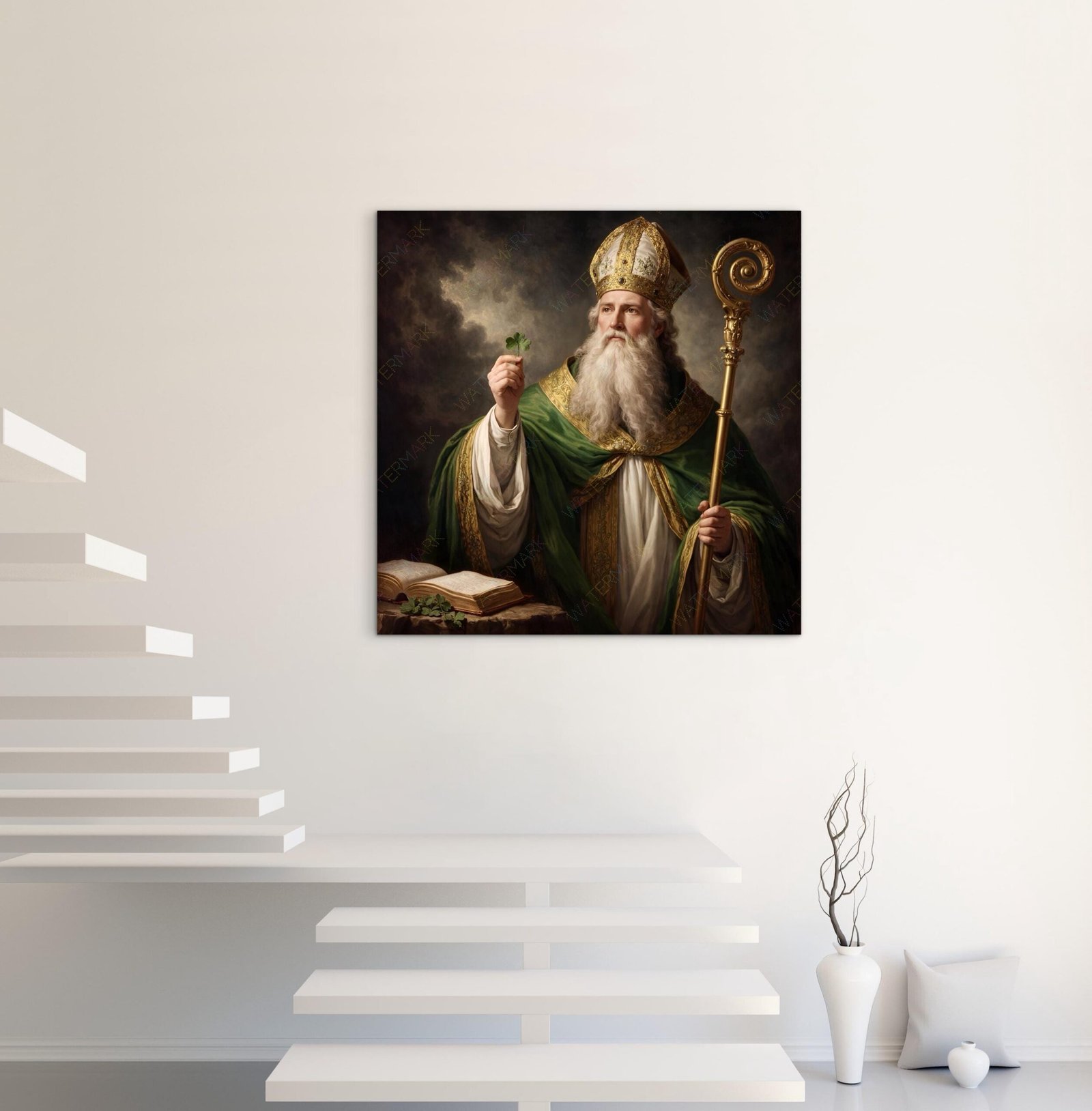 Saint Patrick Canvas Art | Patron Saint of Ireland Wall Artwork (Ready to Hang) - Image 5