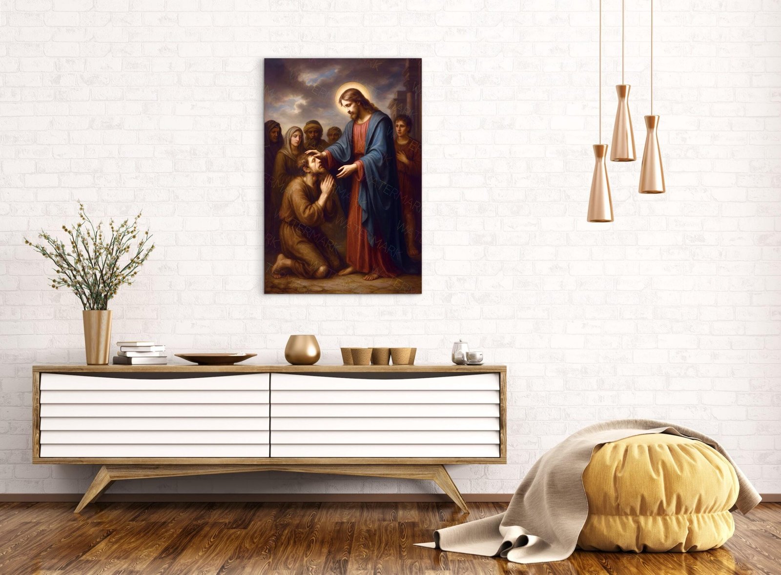 Jesus Healing the Blind Man Digital Download | Biblical Miracle Art Print | Christian Printable Wall Decor | Scripture-Inspired Artwork - Image 6