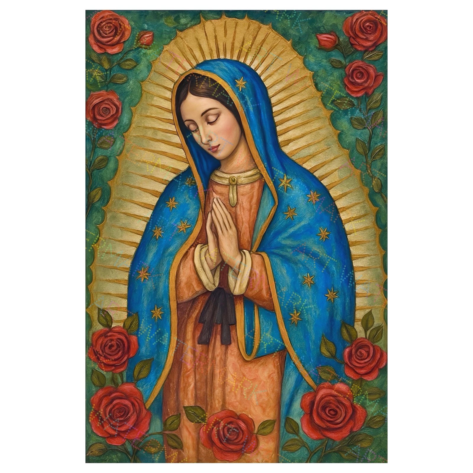 Our Lady of Guadalupe Canvas Art: Catholic Home Decor, Virgin Mary Painting