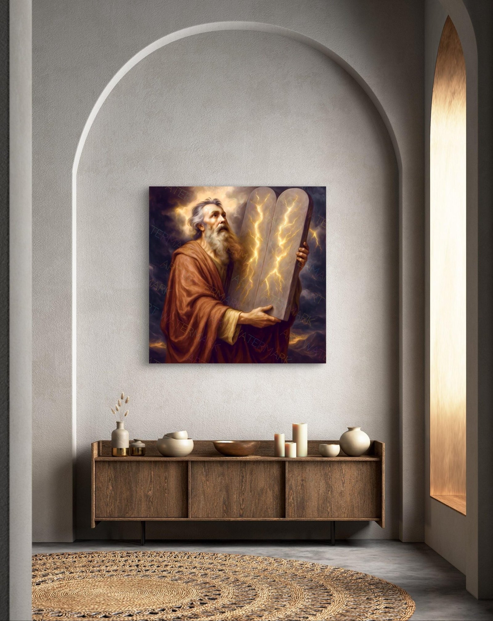 Moses and 10 Commandments Canvas: Bible Wall Art, Christian Home Decor - Image 6