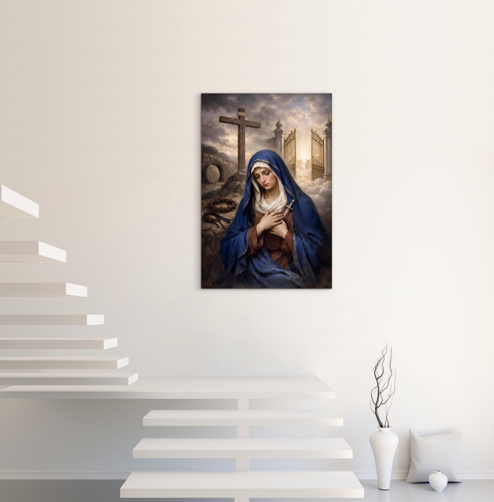 Co-Redemptrix Canvas Art | Mother of Sorrows, Marian Artwork - Image 3