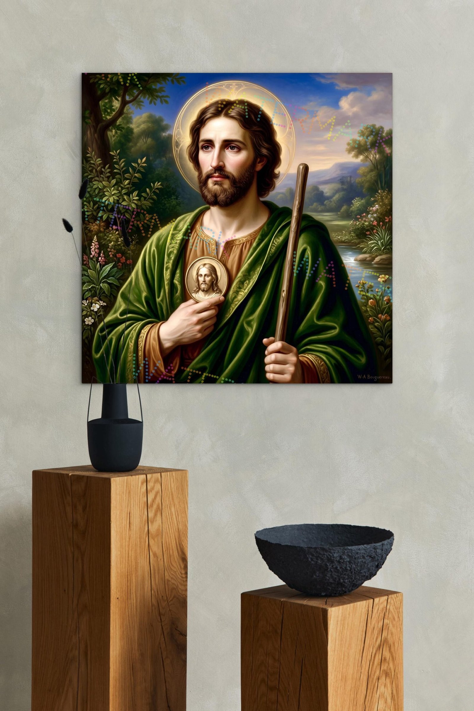 St Jude Thaddeus Canvas Print, Patron Saint of Hope & Miracles, Catholic Wall Decor - Image 3