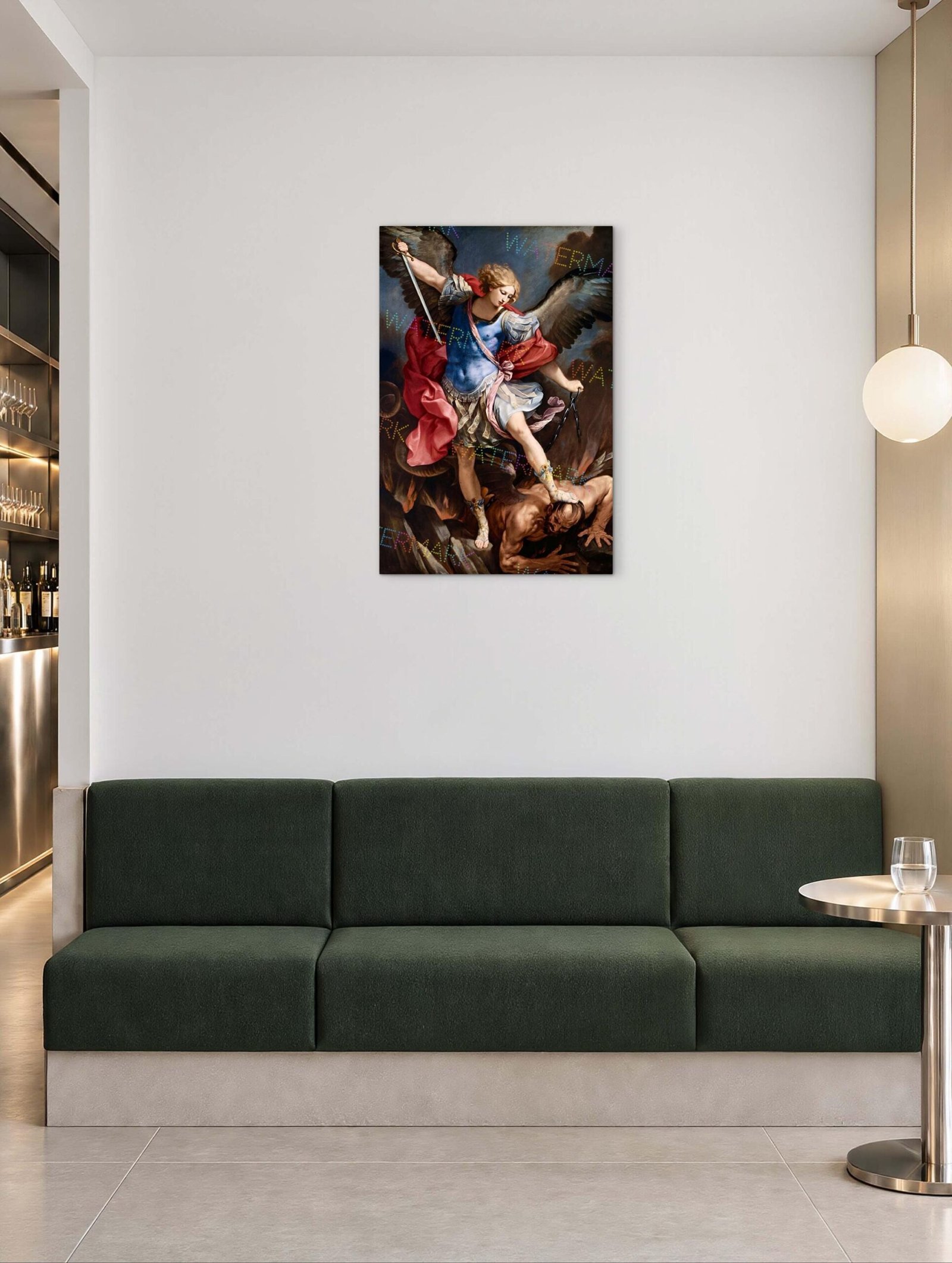 St. Michael Defeating Satan | Guido Reni Catholic Canvas Art - Image 6