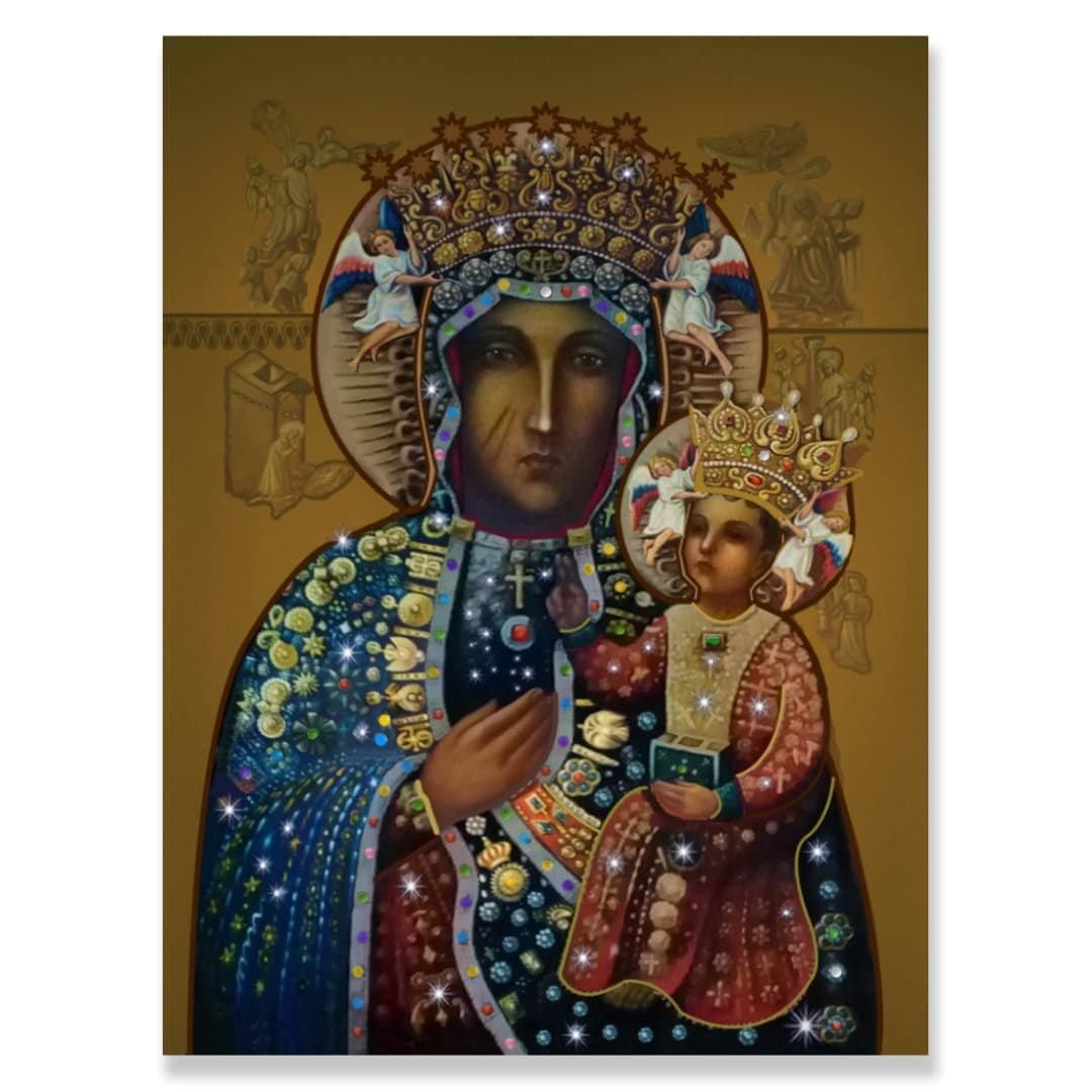 Our Lady of Czestochowa, Canvas Gifts, Blessed Virgin Mary Art, Jesus & Mary Paintings,
