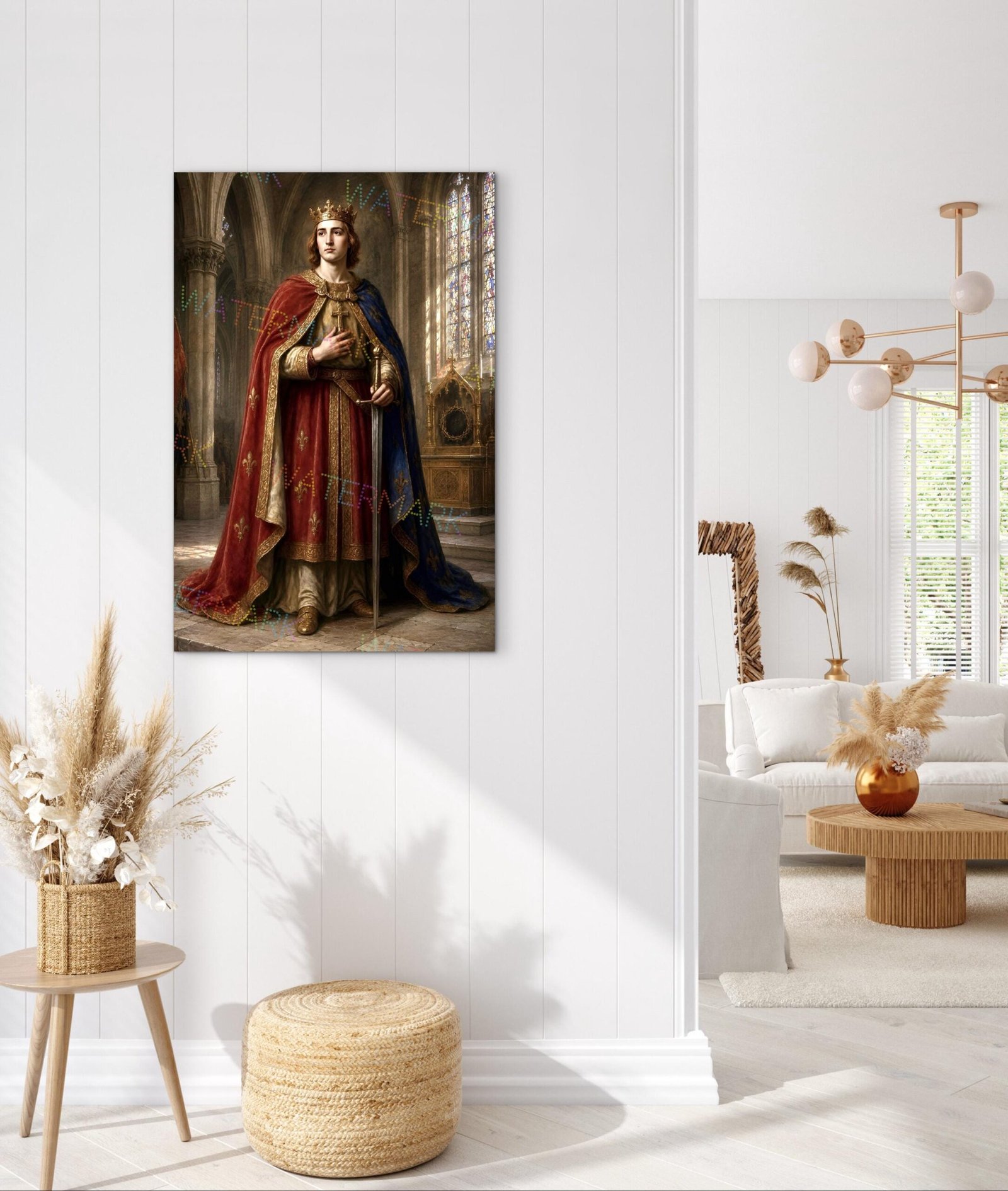 Saint Louis IX Canvas Print – Medieval King of France, Religious Art (Louis 9th) - Image 3