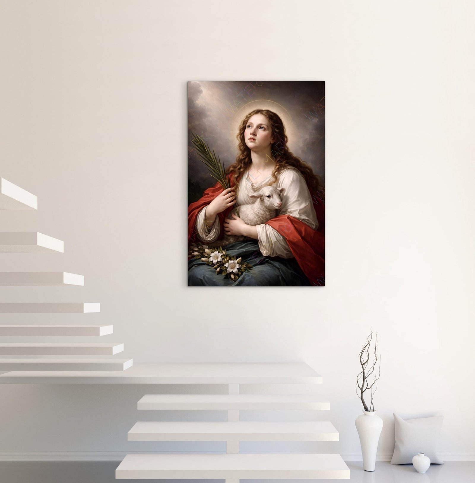 St. Agnes Canvas Print: Catholic Wall Art, Saint Picture - Image 4