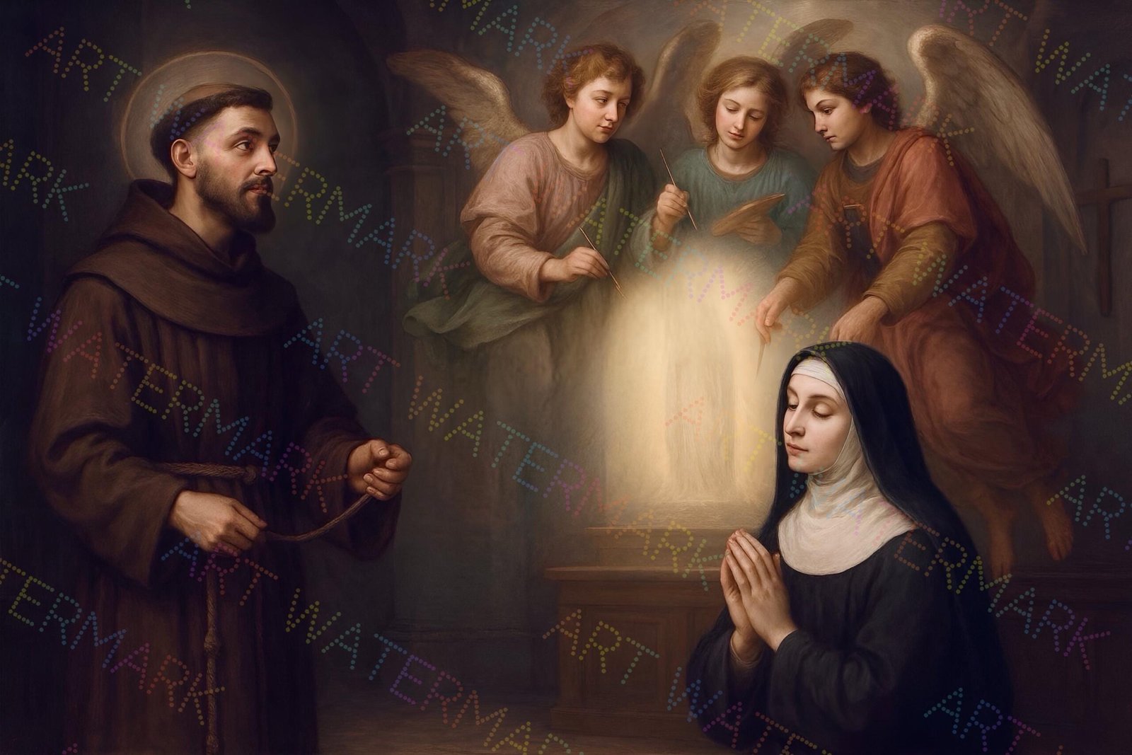 Our Lady of Good Success Canvas Print: Finishing of the Statue, Catholic Saints Art - Image 3