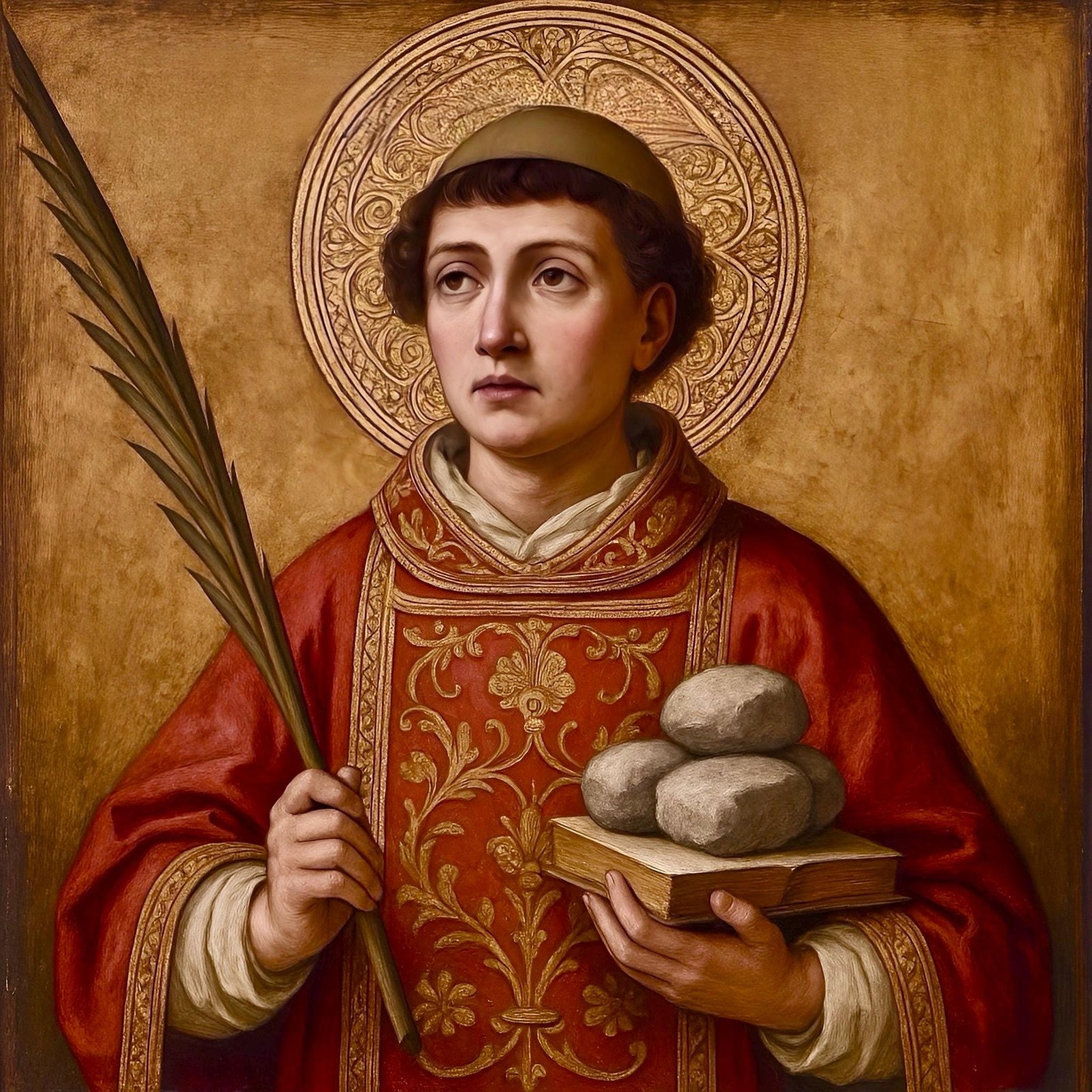 St Stephen Canvas | First Martyr of the Church | Saint Artwork | Wall Art | Devotional Art