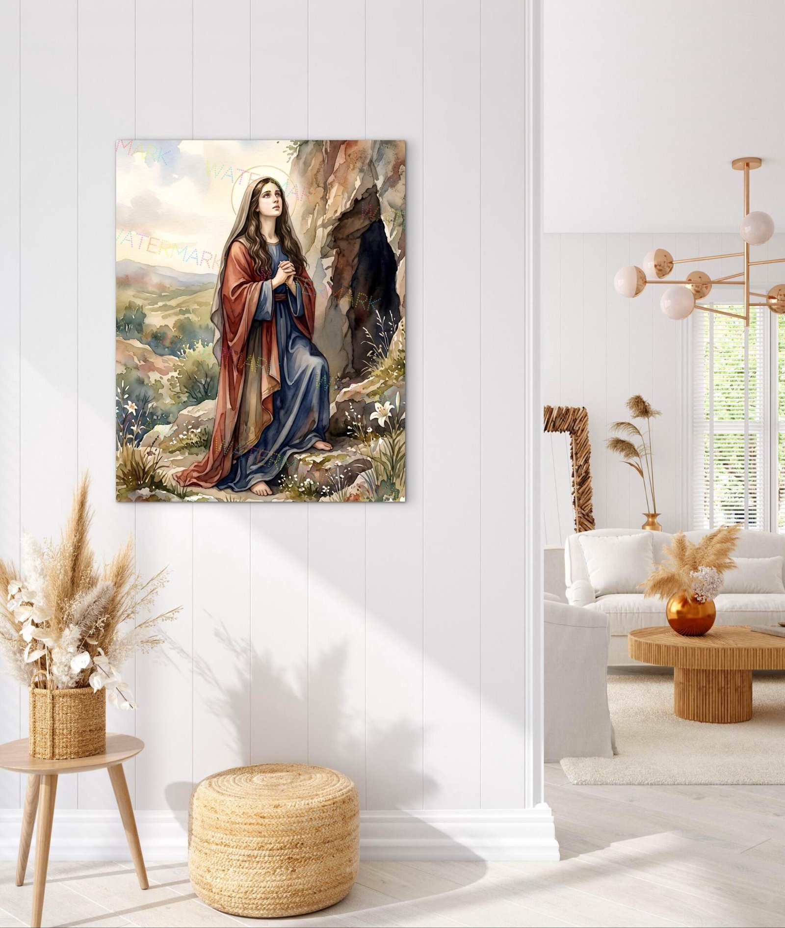 St Mary Magdalene Canvas Print, Catholic Wall Art, Christian Framed Religious Decor - Image 8