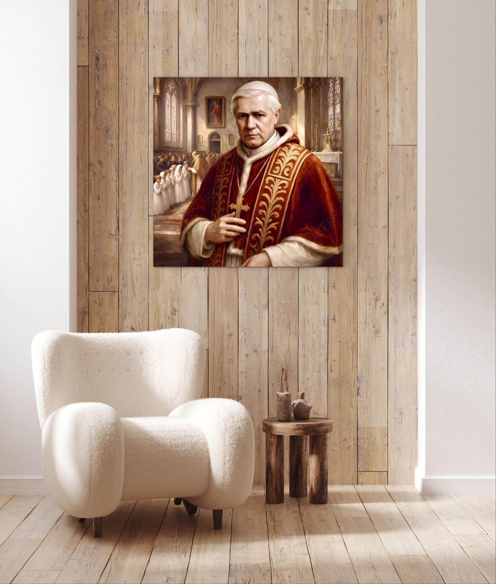 St. Pius X Canvas Wall Art, Pope of the Eucharist Painting, Catholic Saint Artwork, Saint Pius X Picture, Catholic Gift Print - Image 3