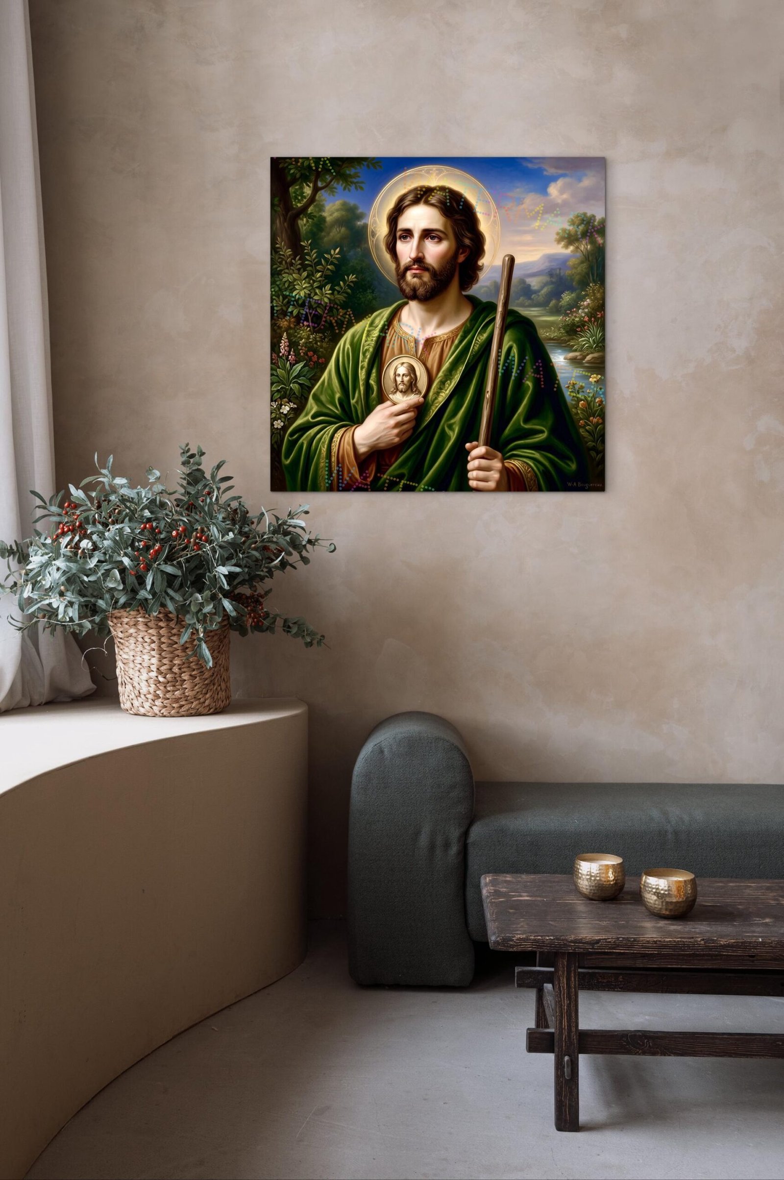 St Jude Thaddeus Canvas Print, Patron Saint of Hope & Miracles, Catholic Wall Decor - Image 6
