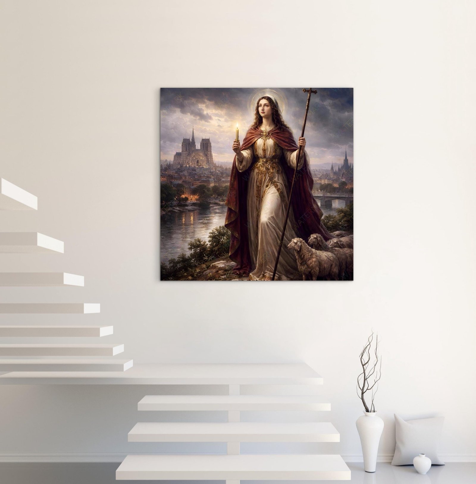 St. Genevieve Canvas Art: Catholic Patron Saint Wall Decor - Image 4
