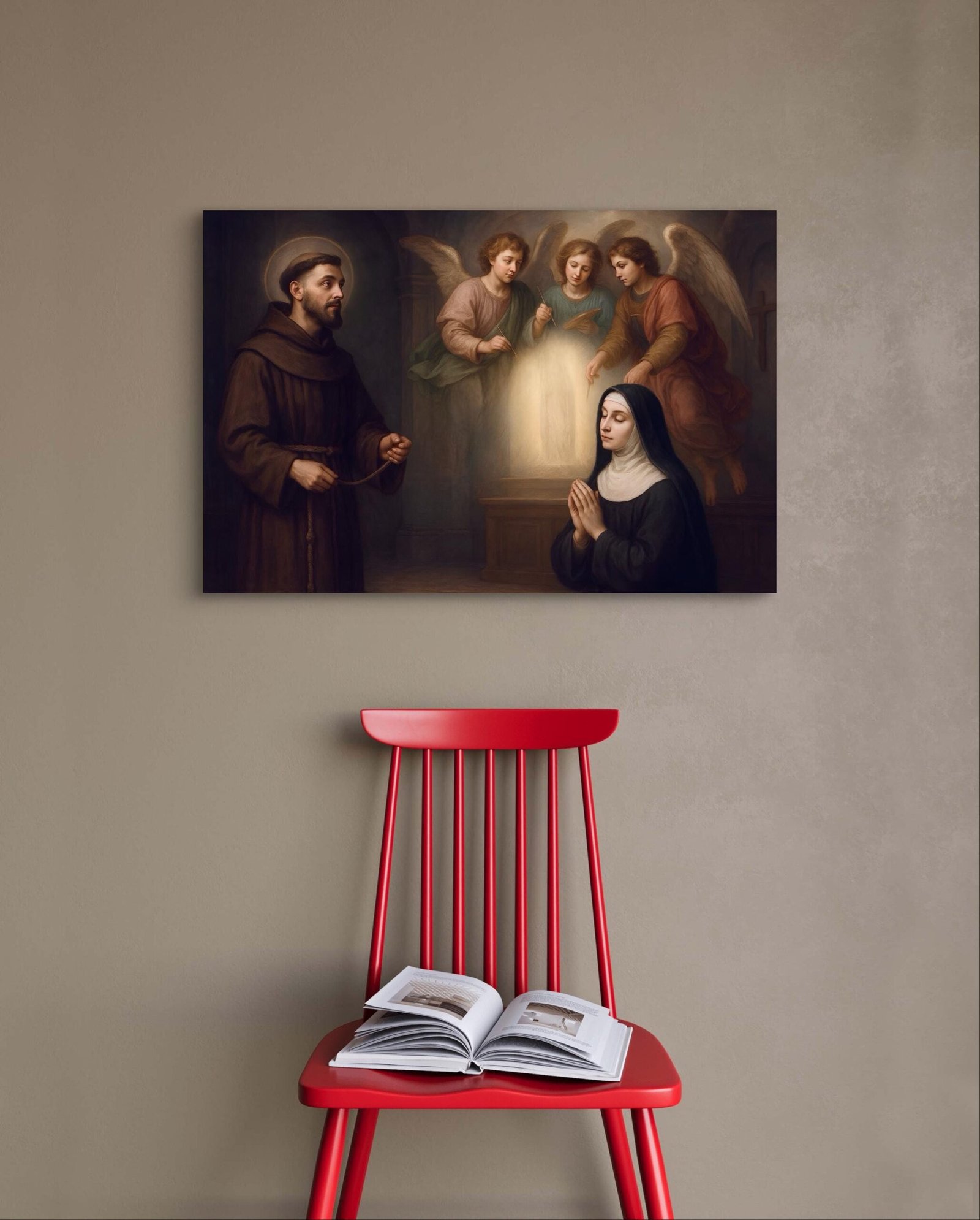 Our Lady of Good Success Canvas Print: Finishing of the Statue, Catholic Saints Art - Image 6